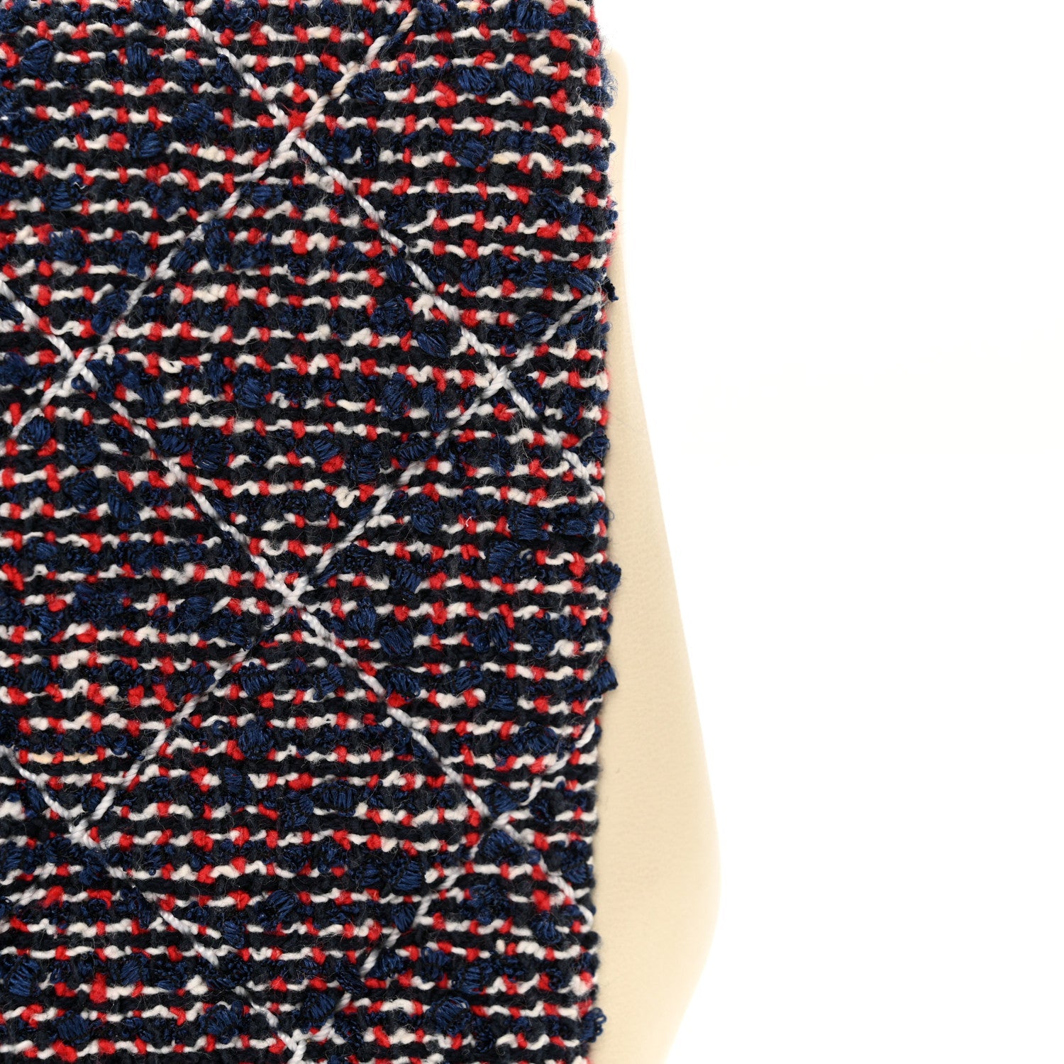 Tweed Quilted Medium Single Flap Blue Multicolor