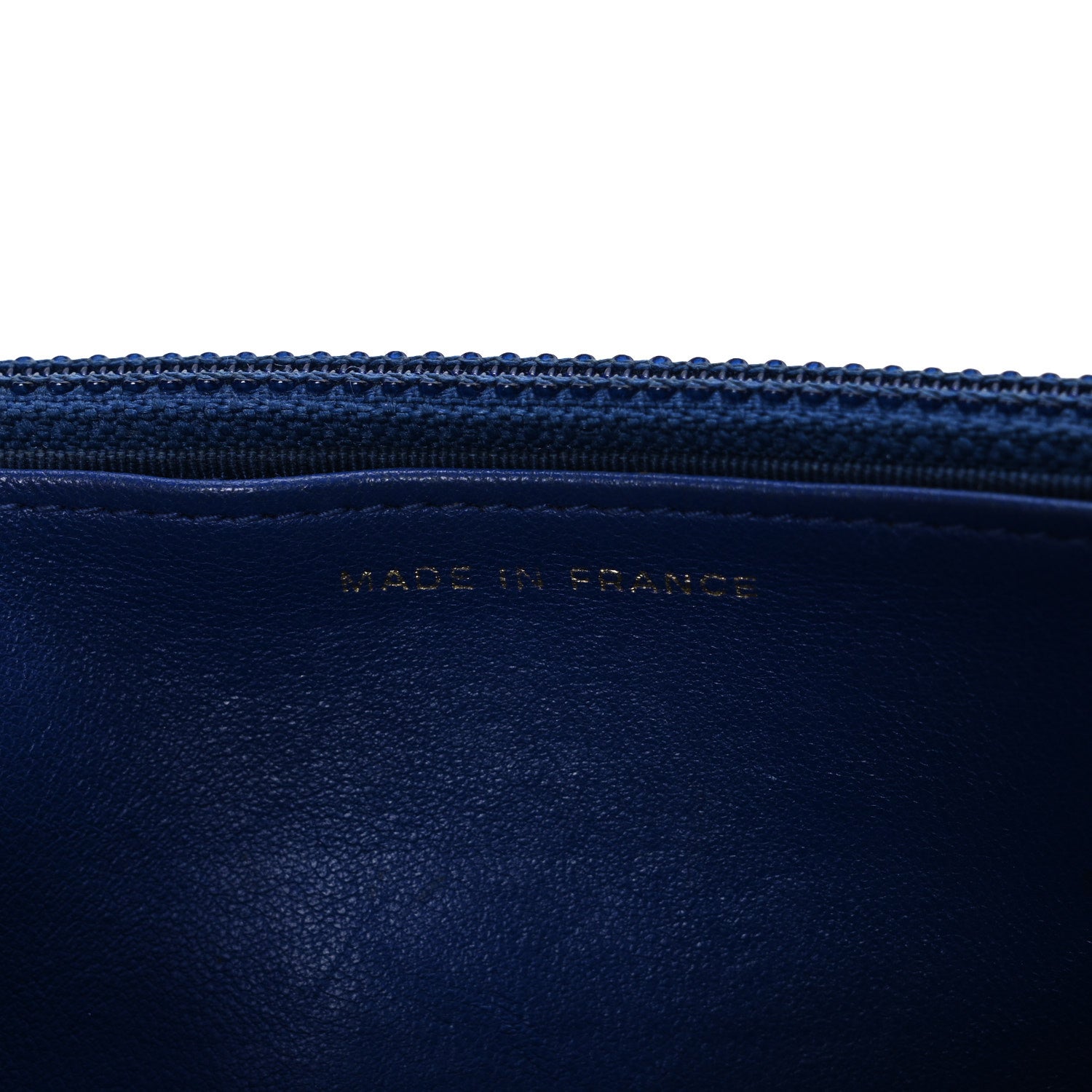 Lambskin Quilted Wallet On Chain WOC  Navy Blue