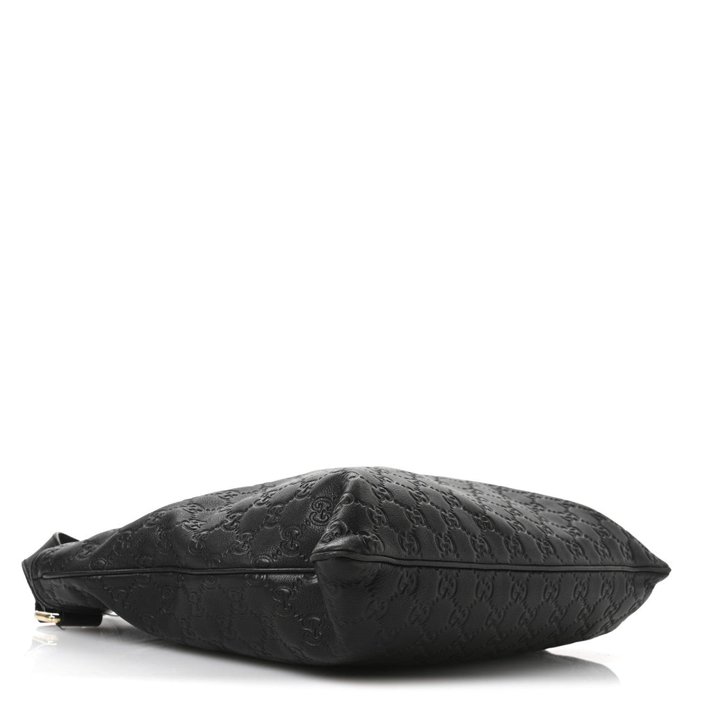 Guccissima Medium Flat Messenger Bag Black