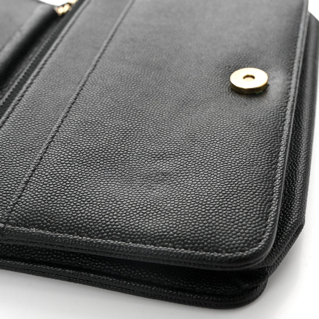 Caviar Quilted Vintage Mademoiselle Wallet On Chain WOC Black