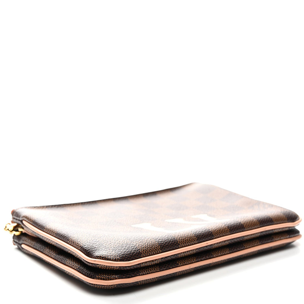 Damier Ebene Double Zip Pochette