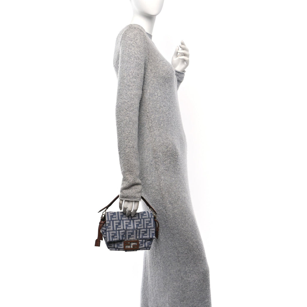 Denim Small Mamma Baguette Blue