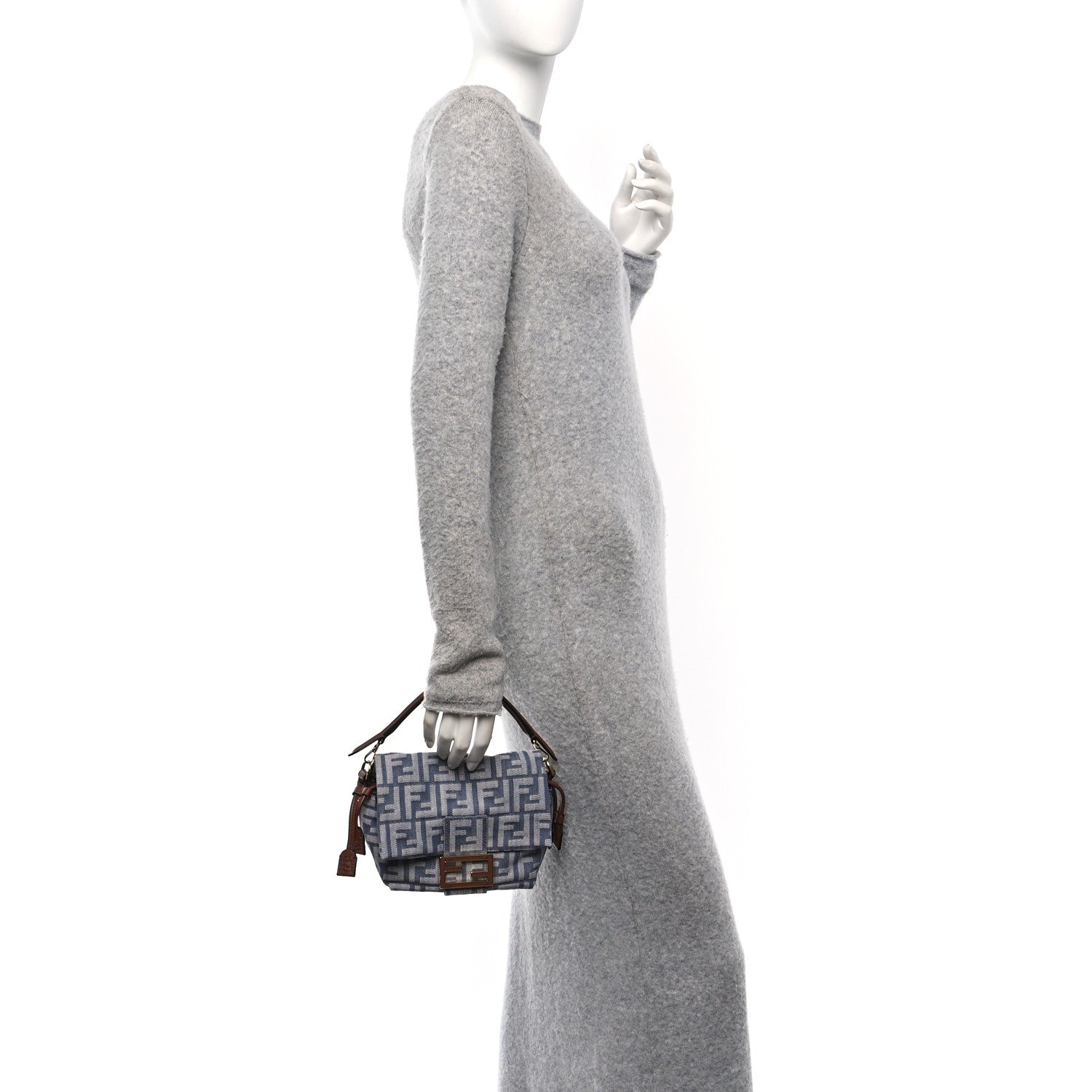 Denim Small Mamma Baguette Blue