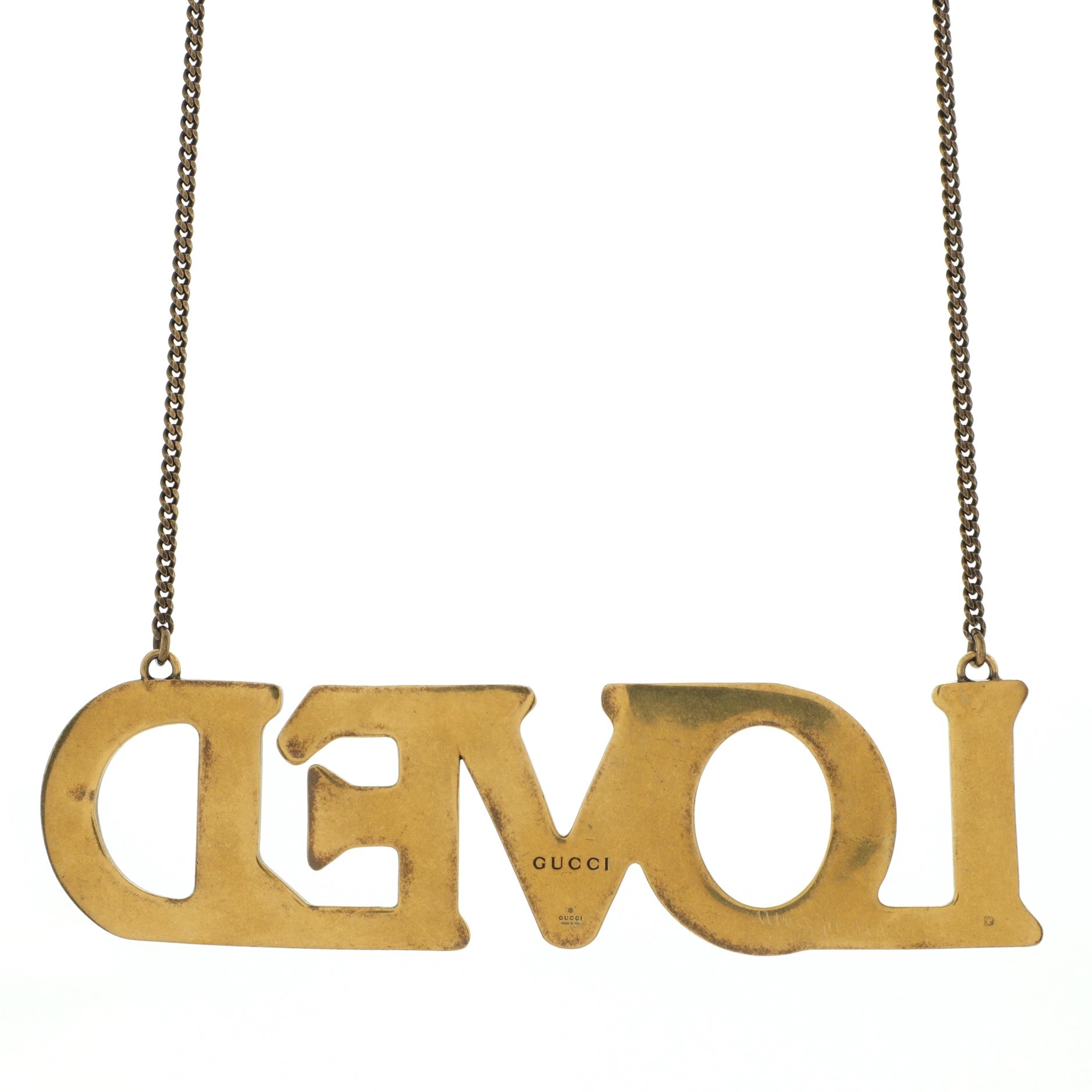 Loved Collar Necklace Crystal Embellished Metal