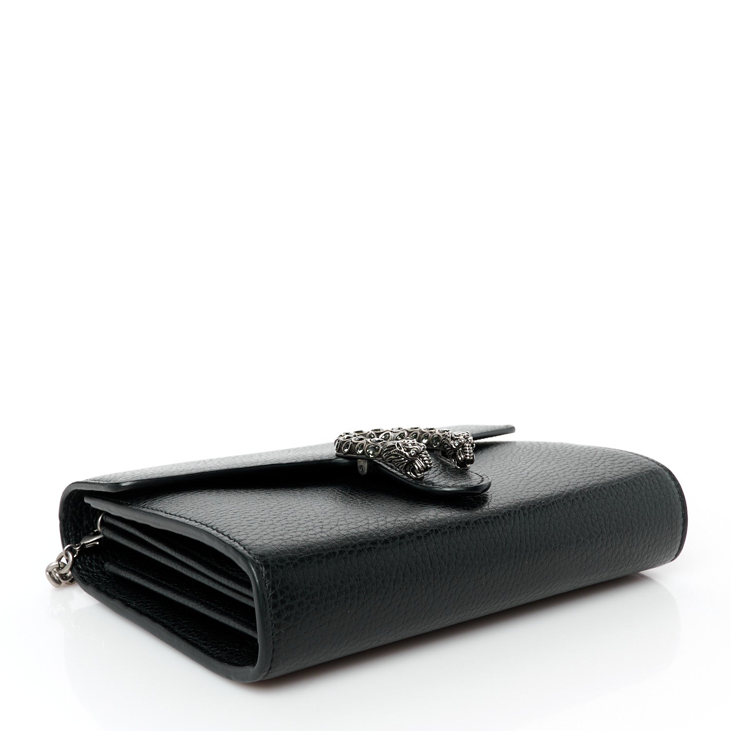 Calfskin Mini Dionysus Chain Wallet Black