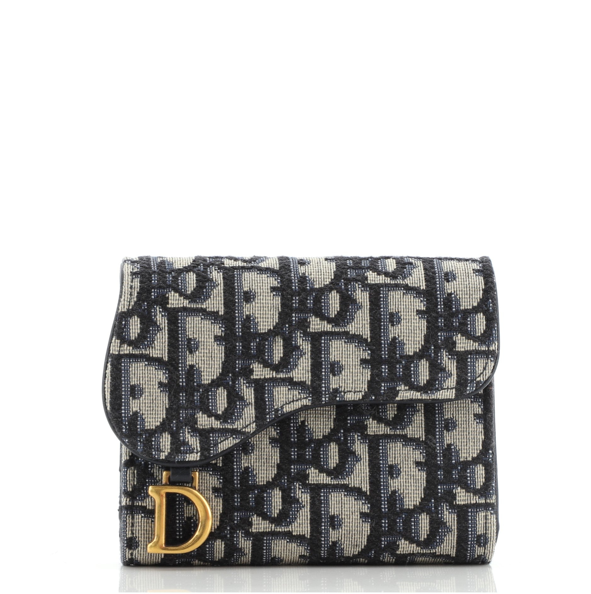 Saddle Flap Wallet Oblique Canvas Mini