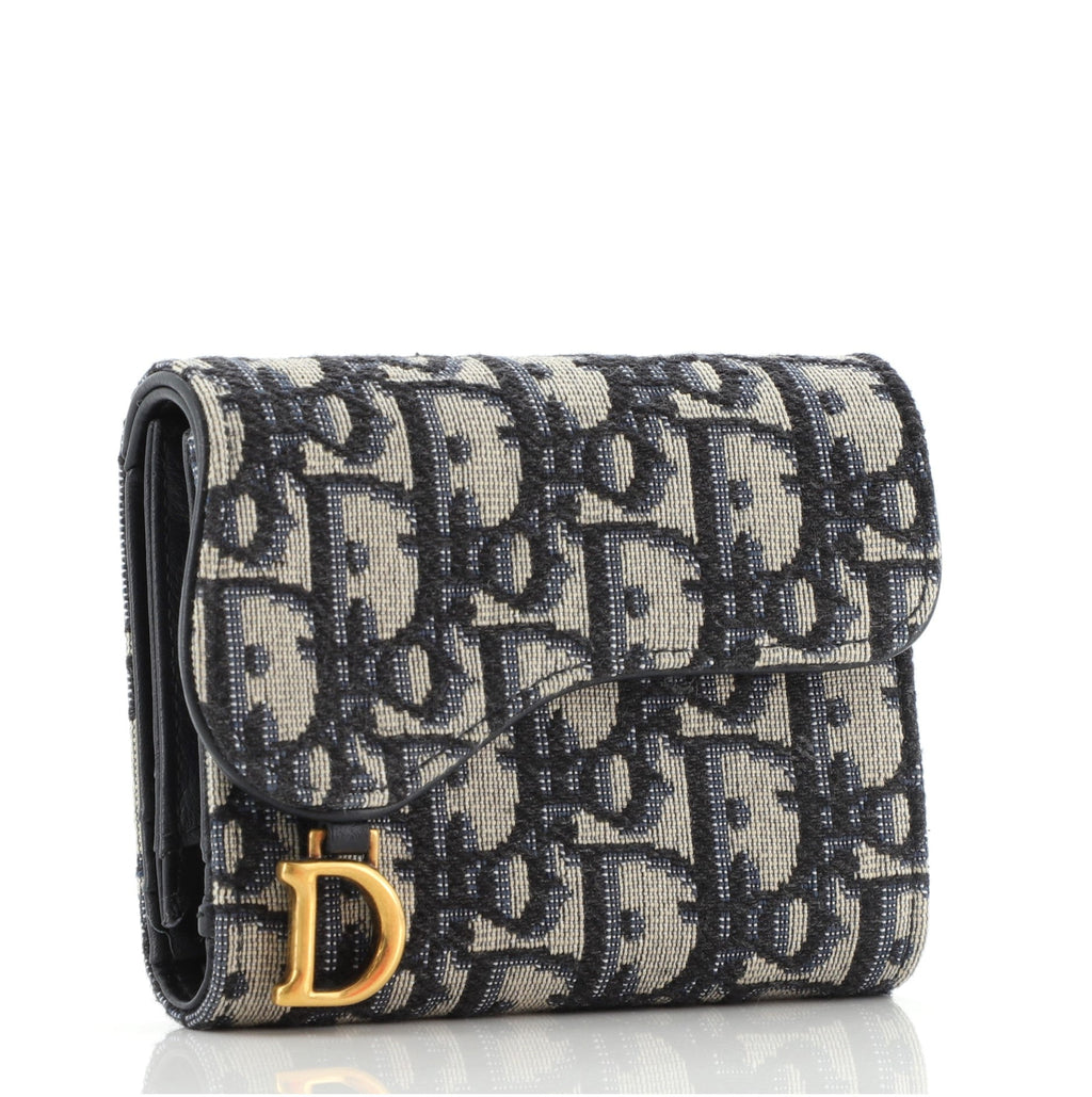 Saddle Flap Wallet Oblique Canvas Mini