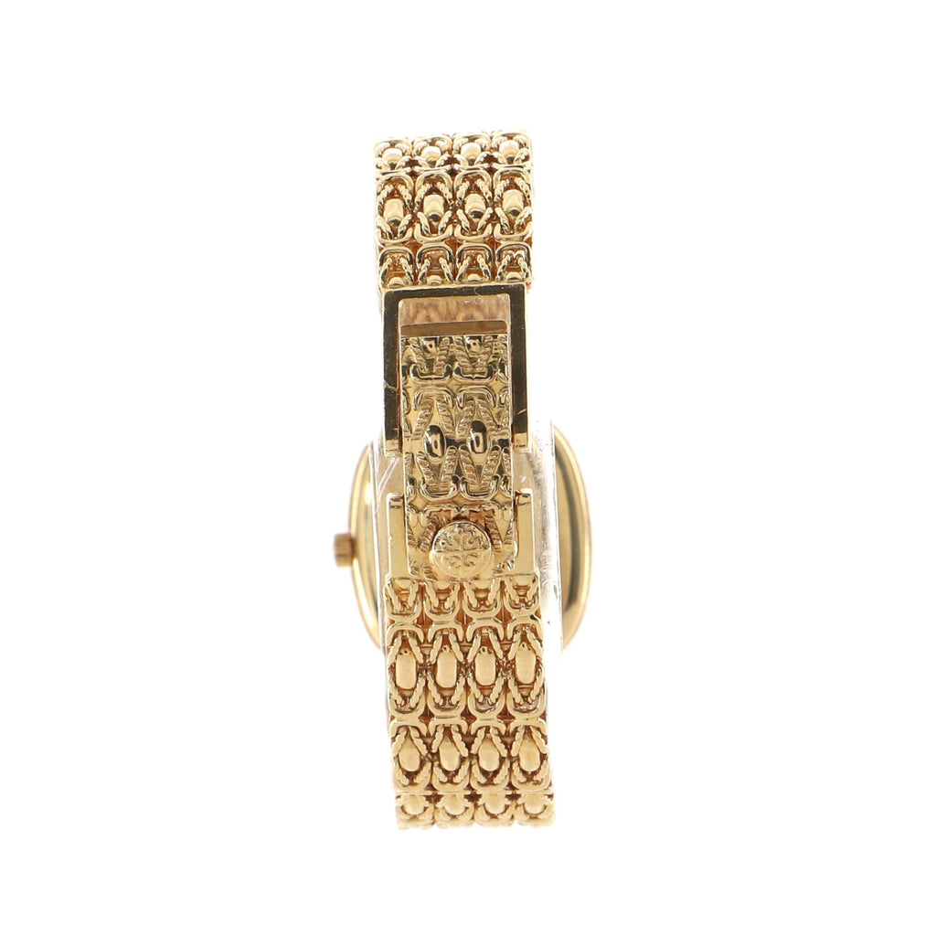 Ellipse Quartz Watch Yellow Gold with Diamond Bezel and Markers 20