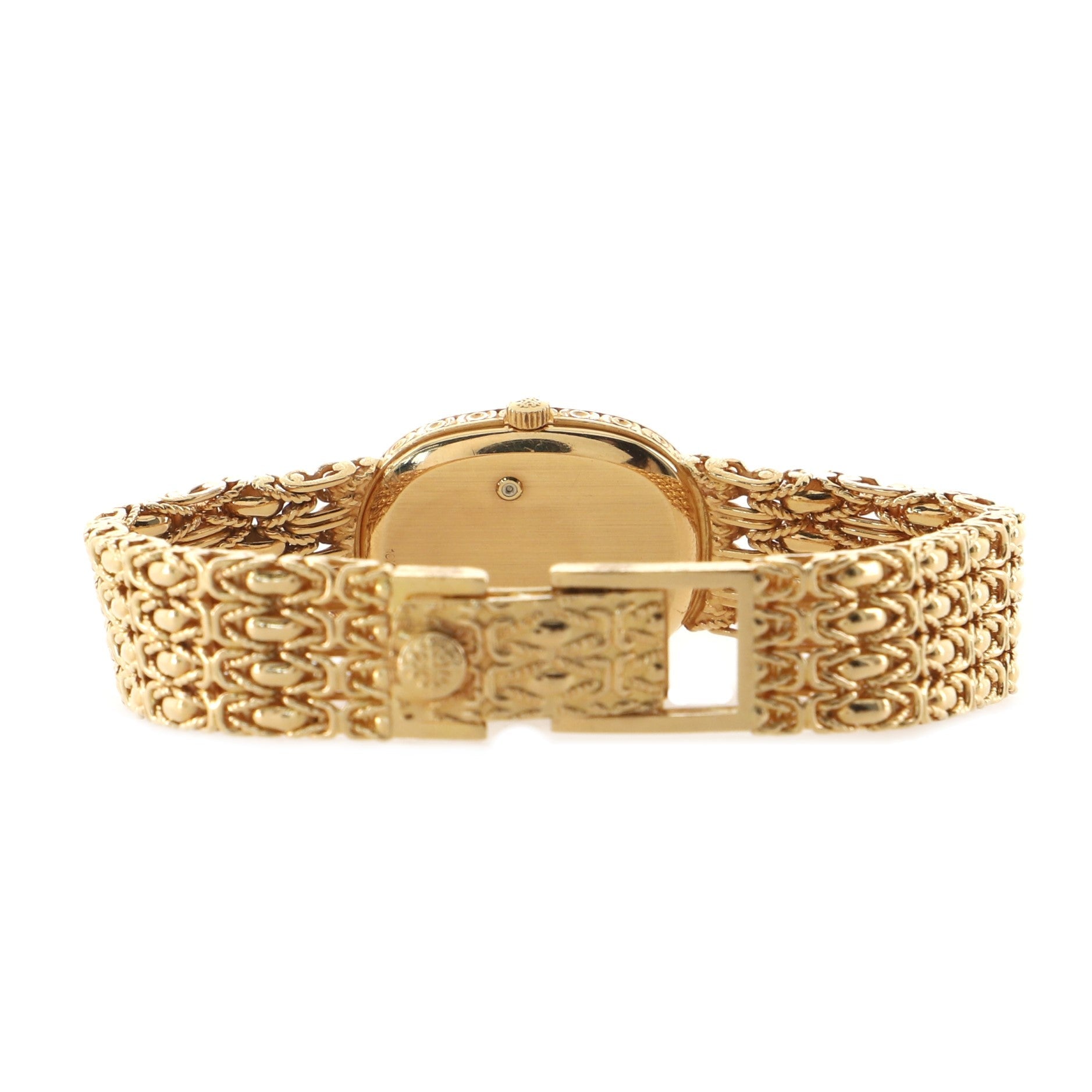 Ellipse Quartz Watch Yellow Gold with Diamond Bezel and Markers 20