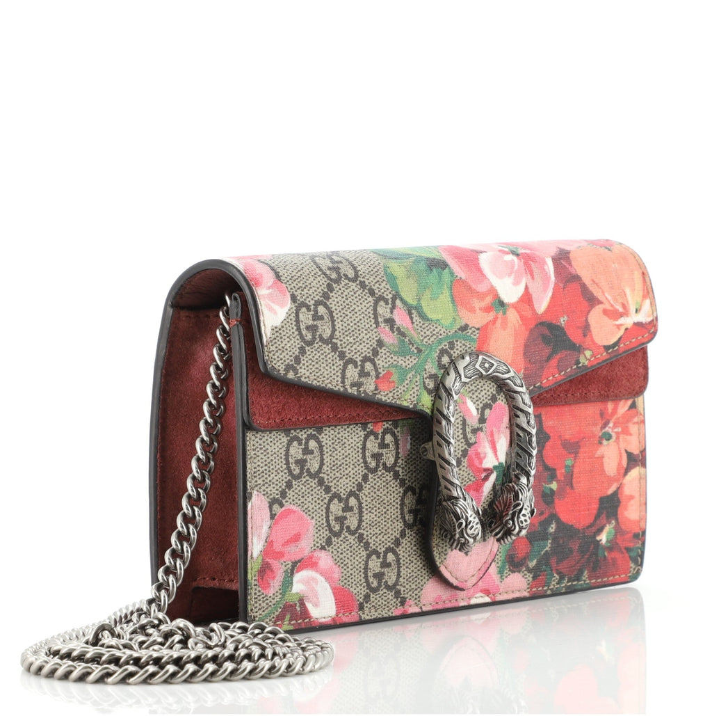 Dionysus Bag Blooms Print GG Coated Canvas Super Mini
