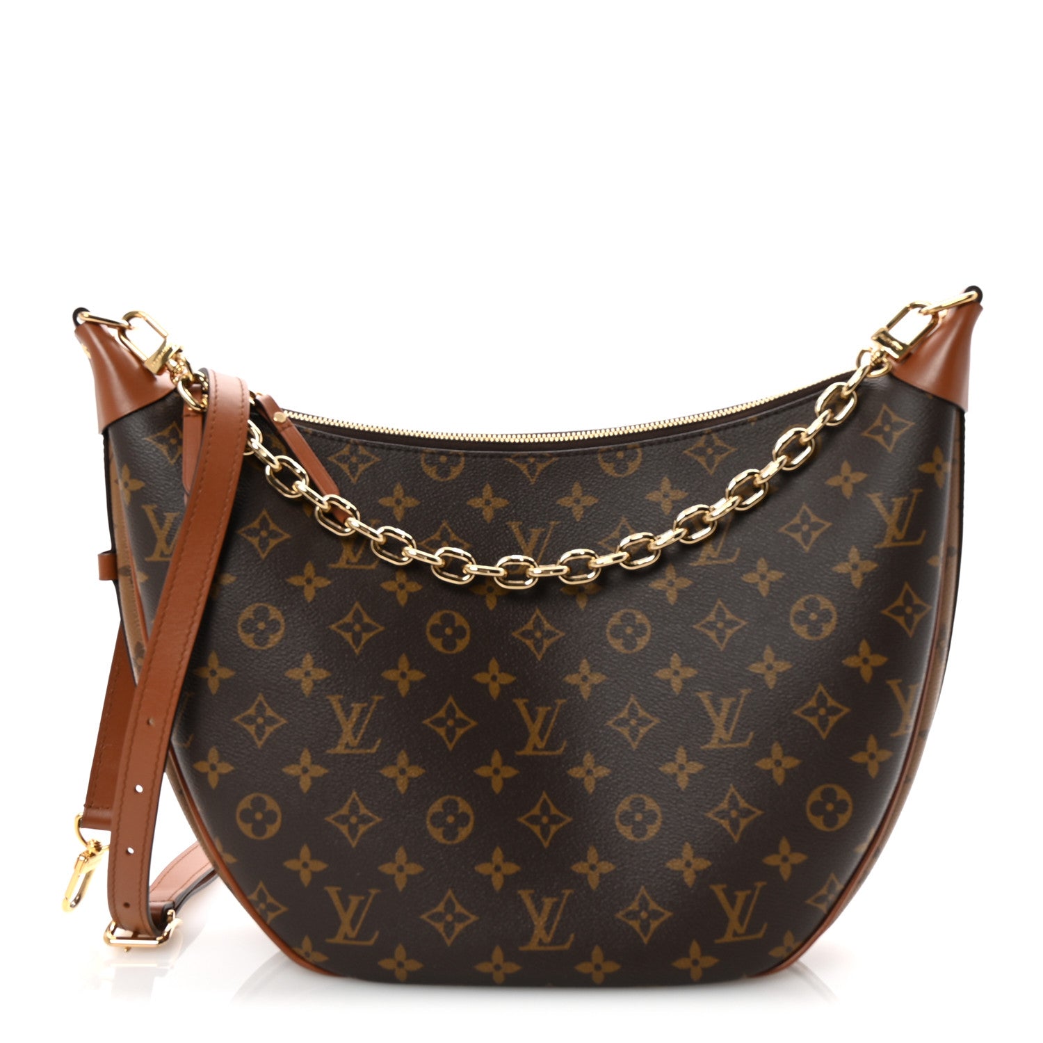 Reverse Monogram Loop Hobo