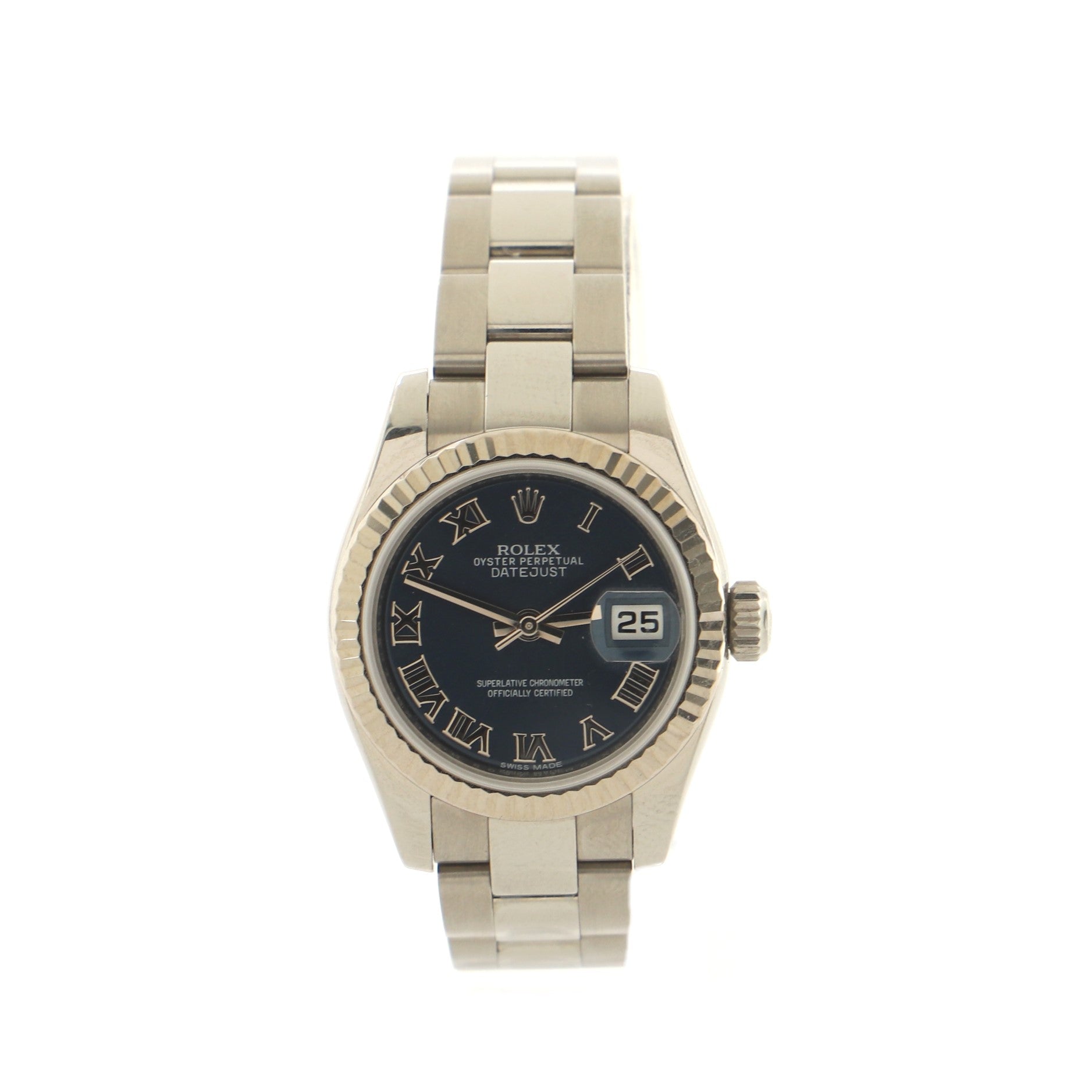 Oyster Perpetual Datejust Automatic Watch Stainless Steel and White Gold 26