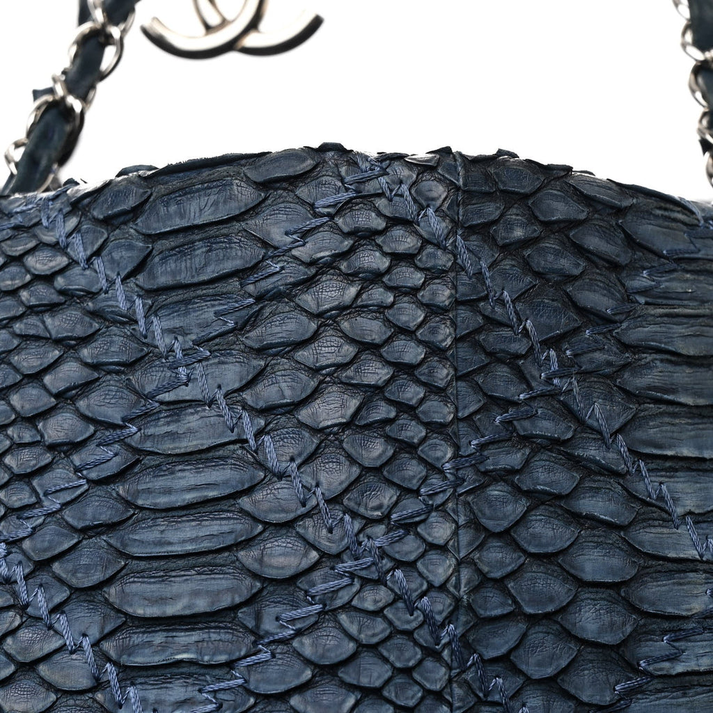 Snakeskin Ultimate Stitch Shopper Tote Blue