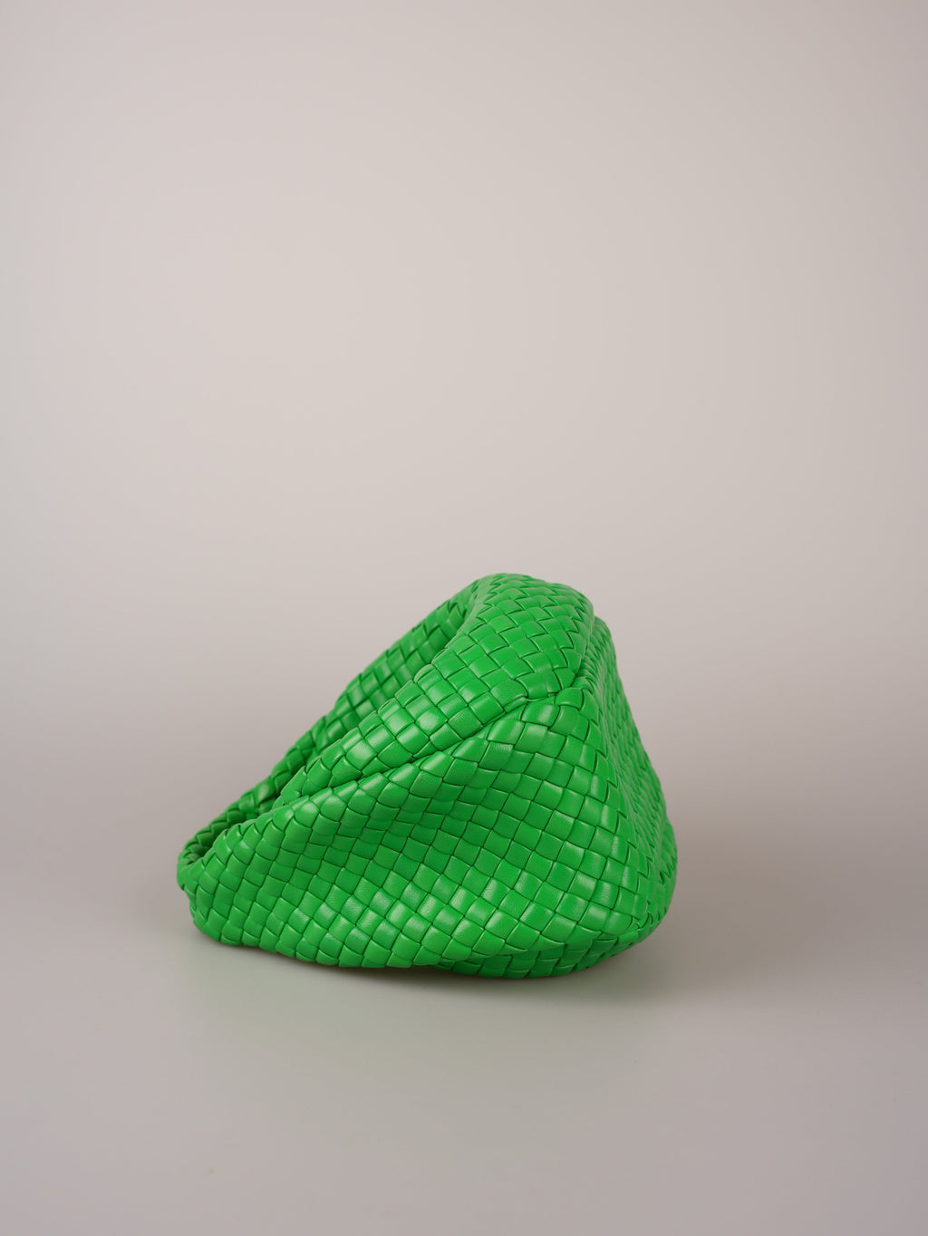 Bottega Veneta Green Mini Padded Intreccio Leather Top Handle Bag