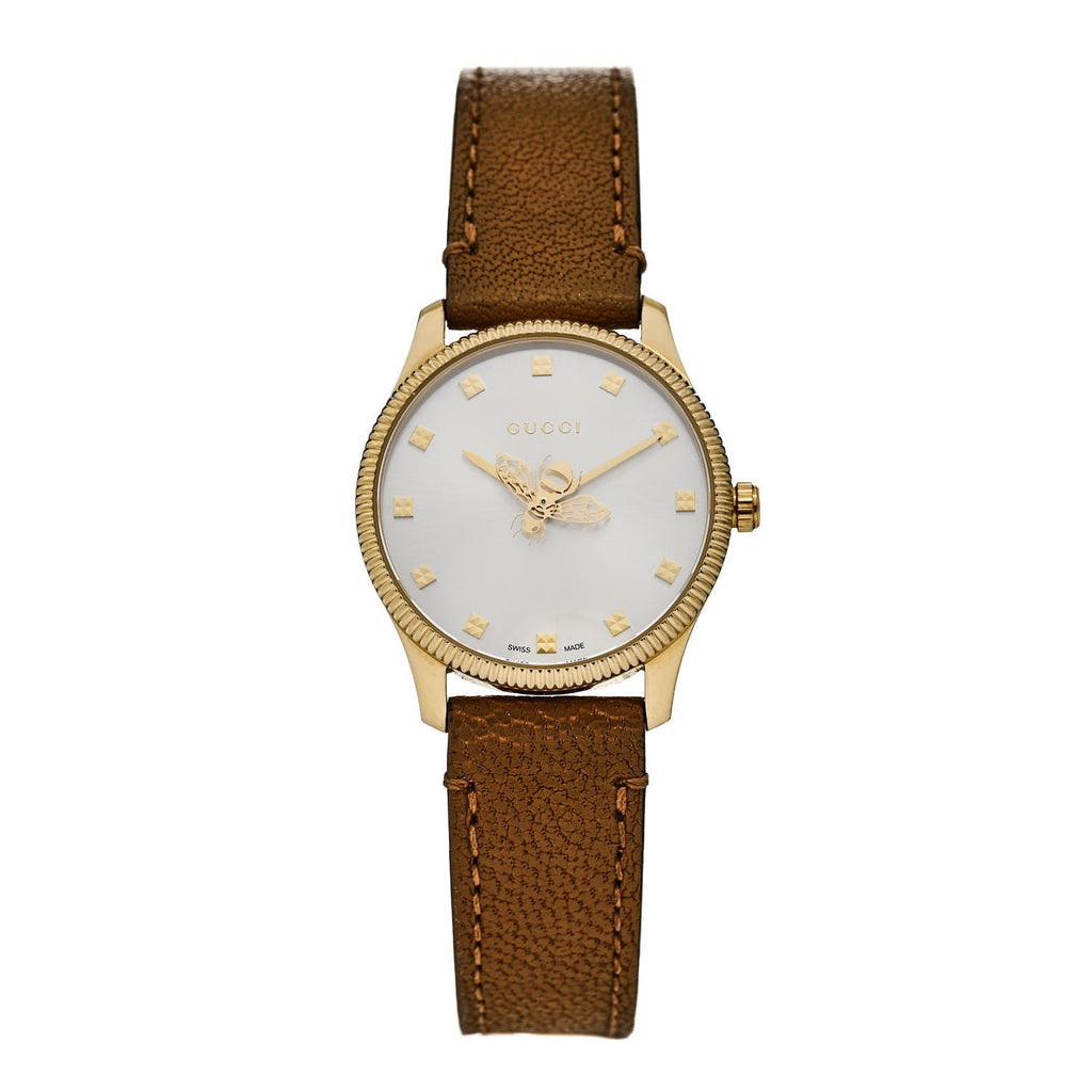 Stainless Steel Calfskin 29mm G-Timeless Bee Quartz Watch