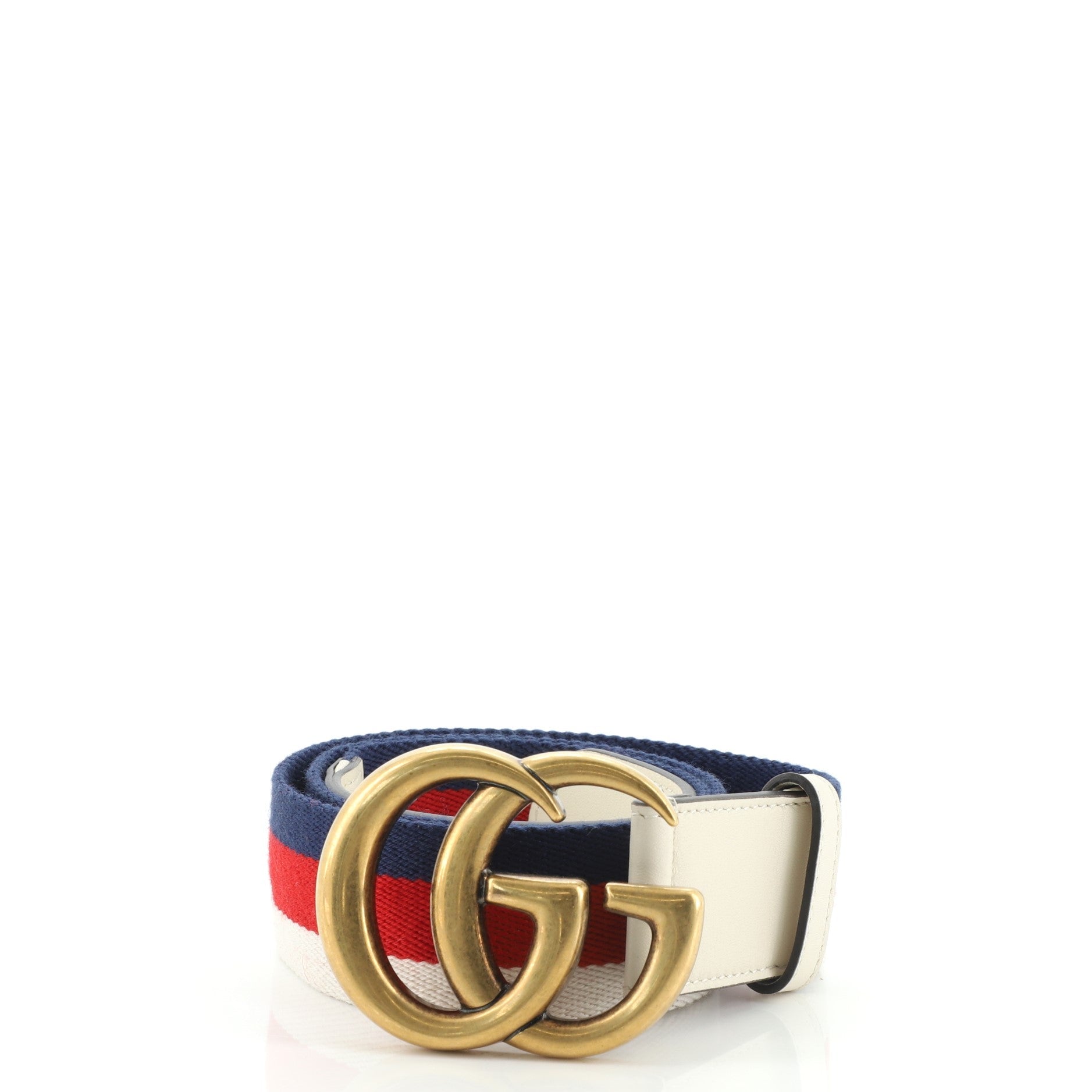 GG Marmont Web Belt Canvas and Leather Wide 95