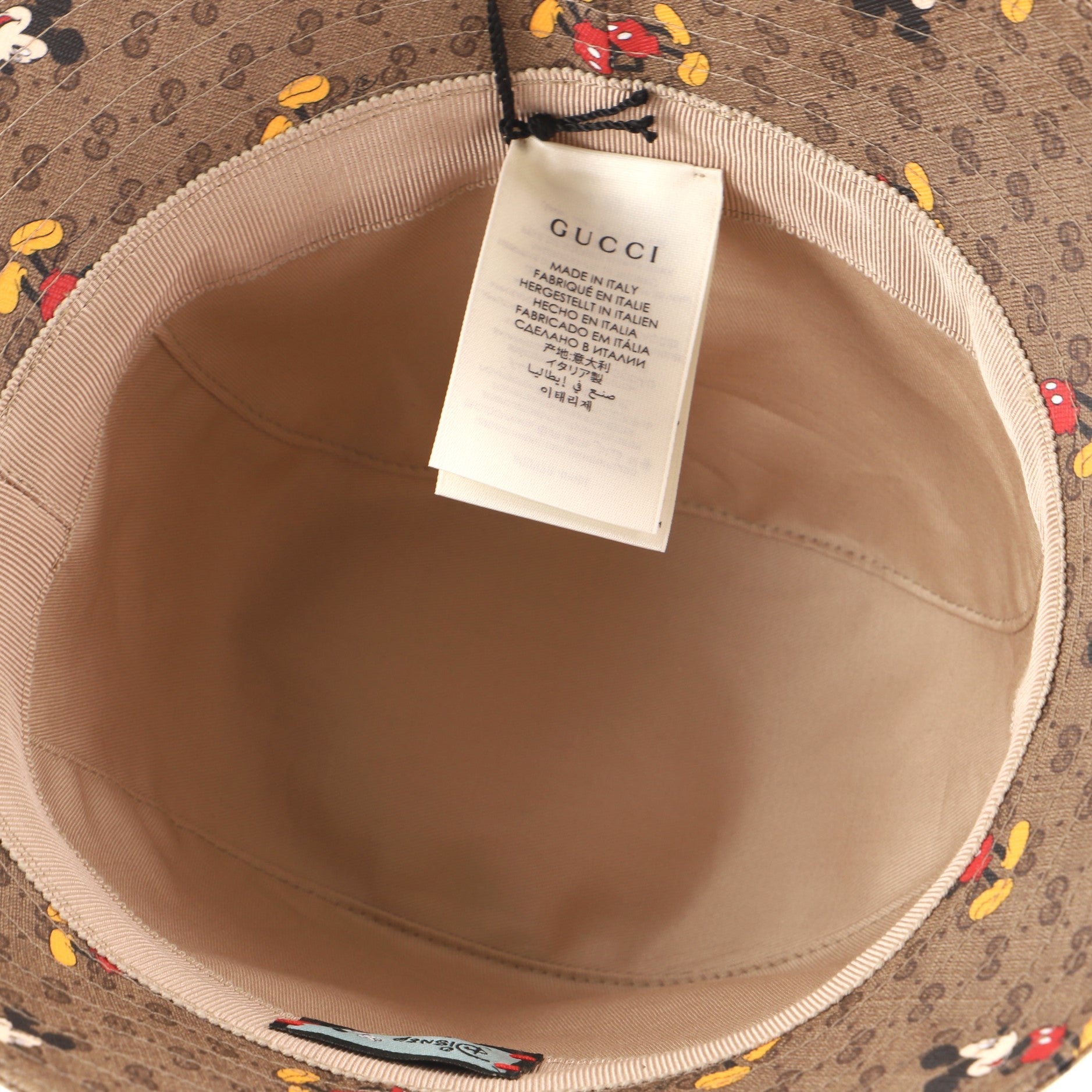 Disney Mickey Mouse Bucket Hat Printed Mini GG Coated Canvas XL