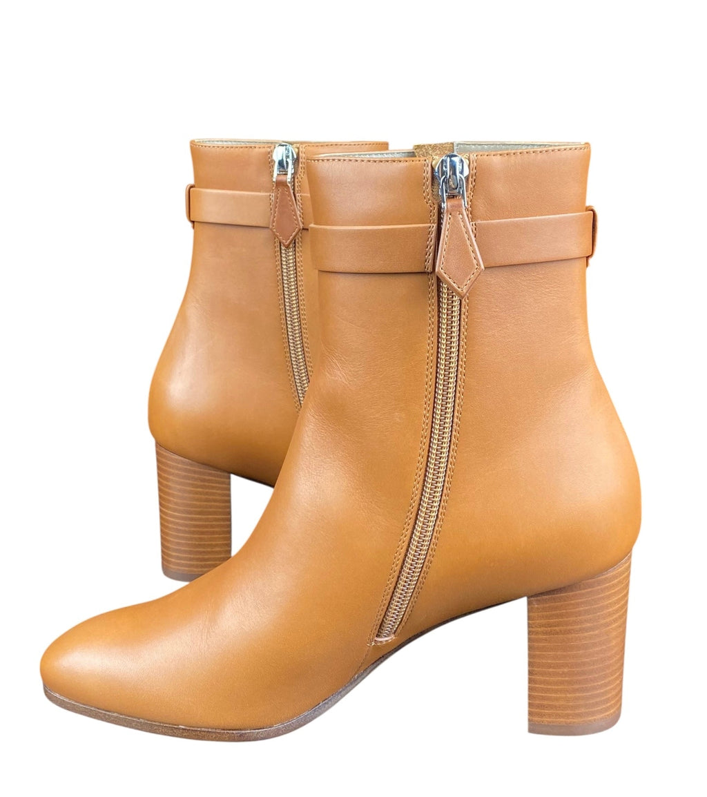 Hermes Gold Calfskin Saint Germain Buckle Boot PHW - 36.5