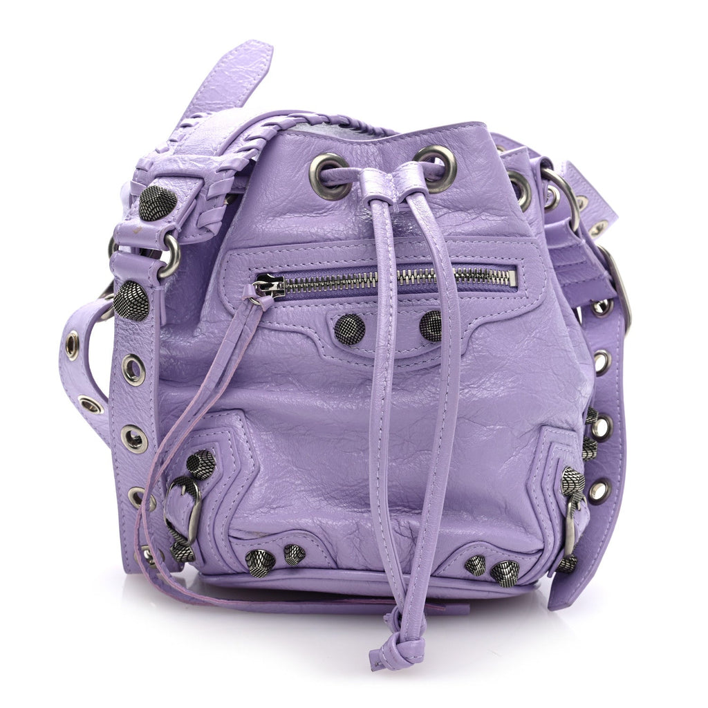 Agneau Arena Le Cagole Bucket Bag XS Lilac