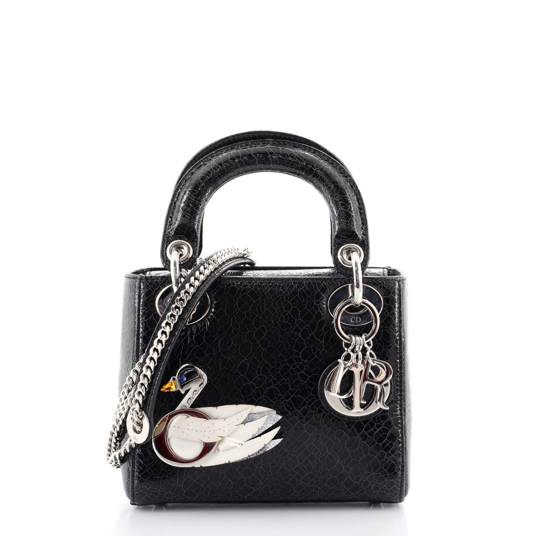 Lady Dior Bag Limited Edition Embellished Crackled Deerskin Mini