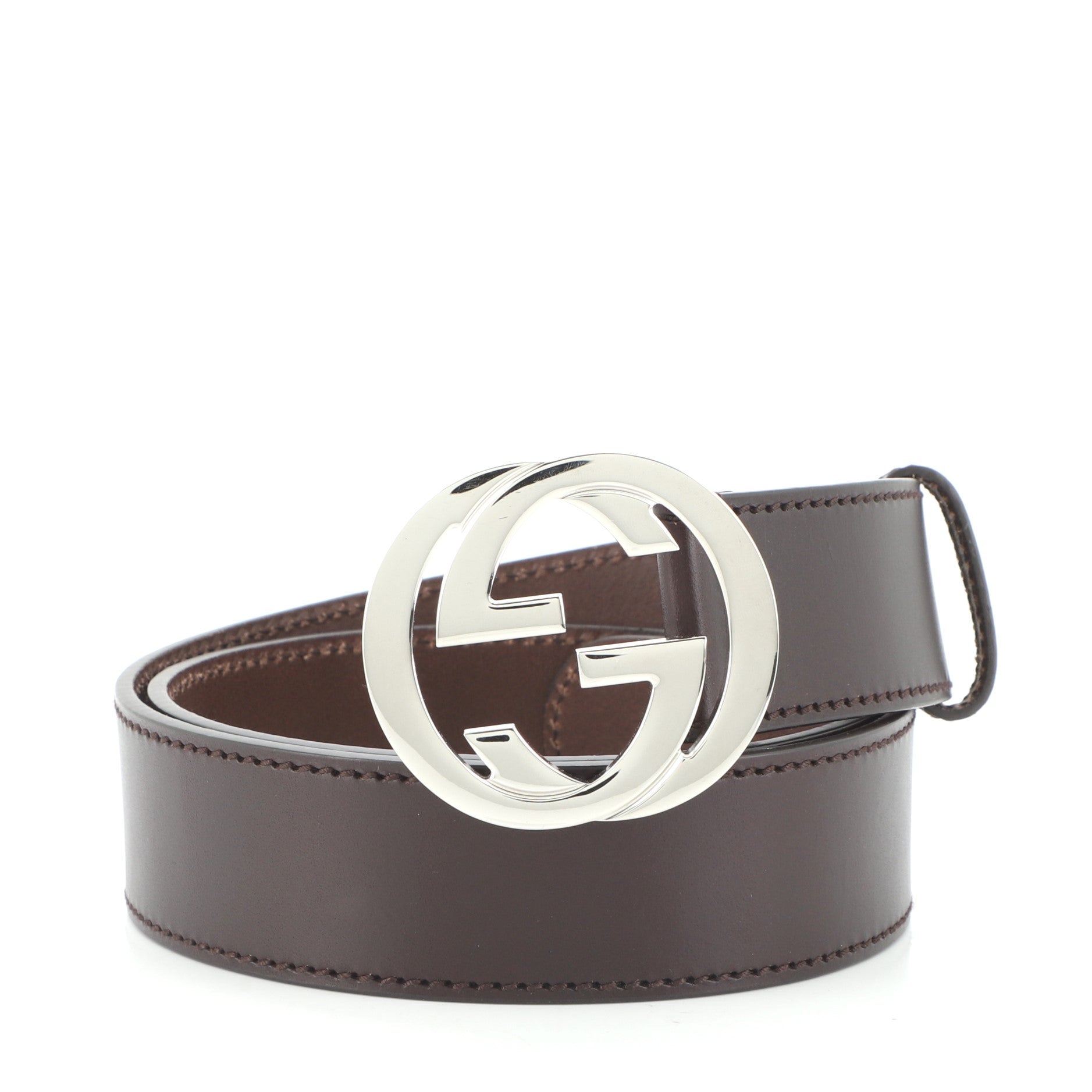 Interlocking G Belt Leather Wide 90