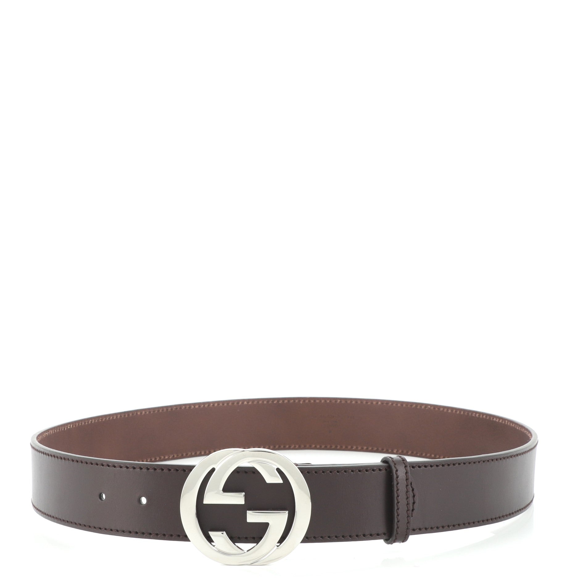 Interlocking G Belt Leather Wide 90