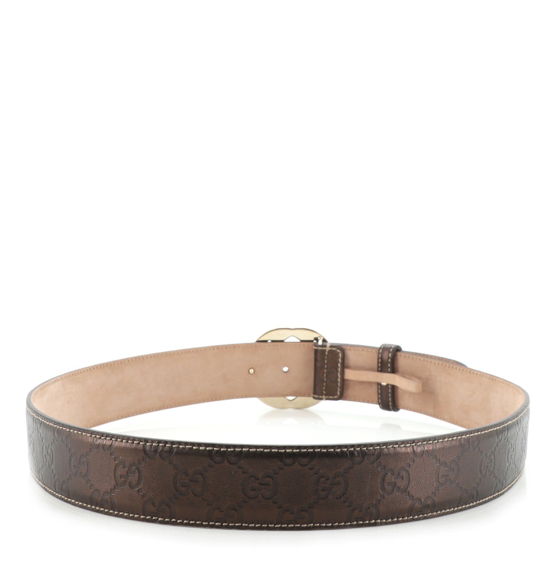 Interlocking G Belt Guccissima Leather Wide 95