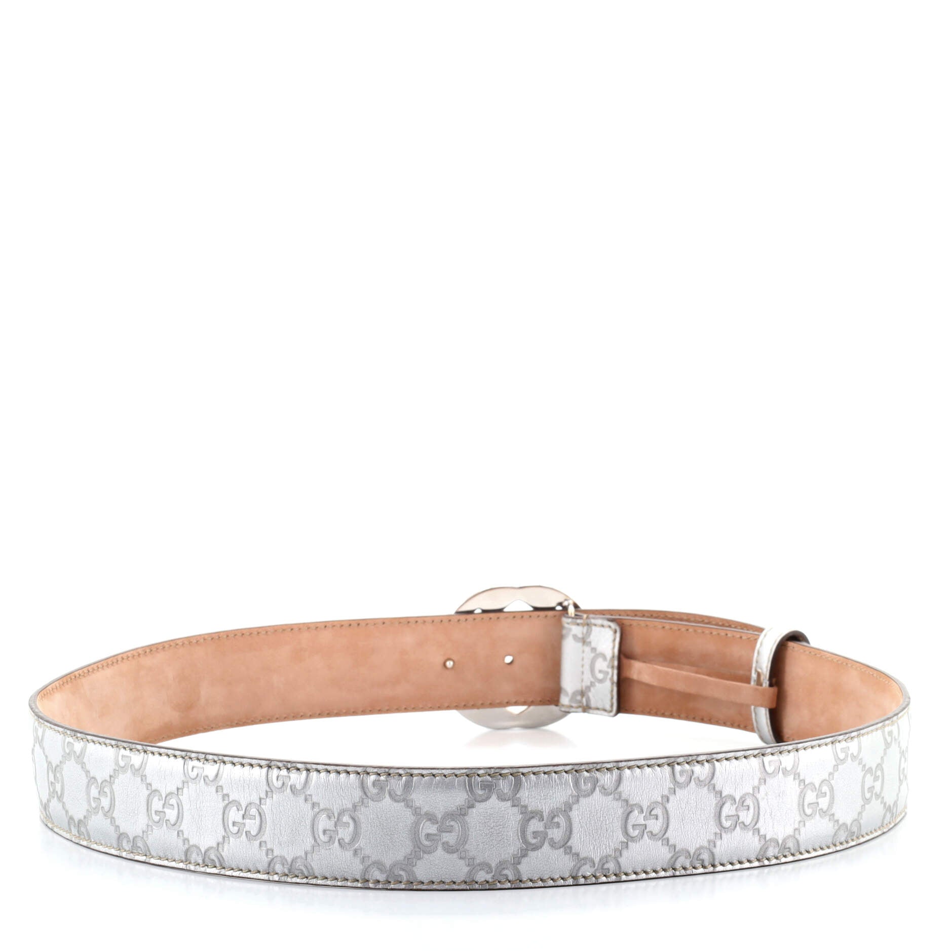 Interlocking G Belt Guccissima Leather Wide 95