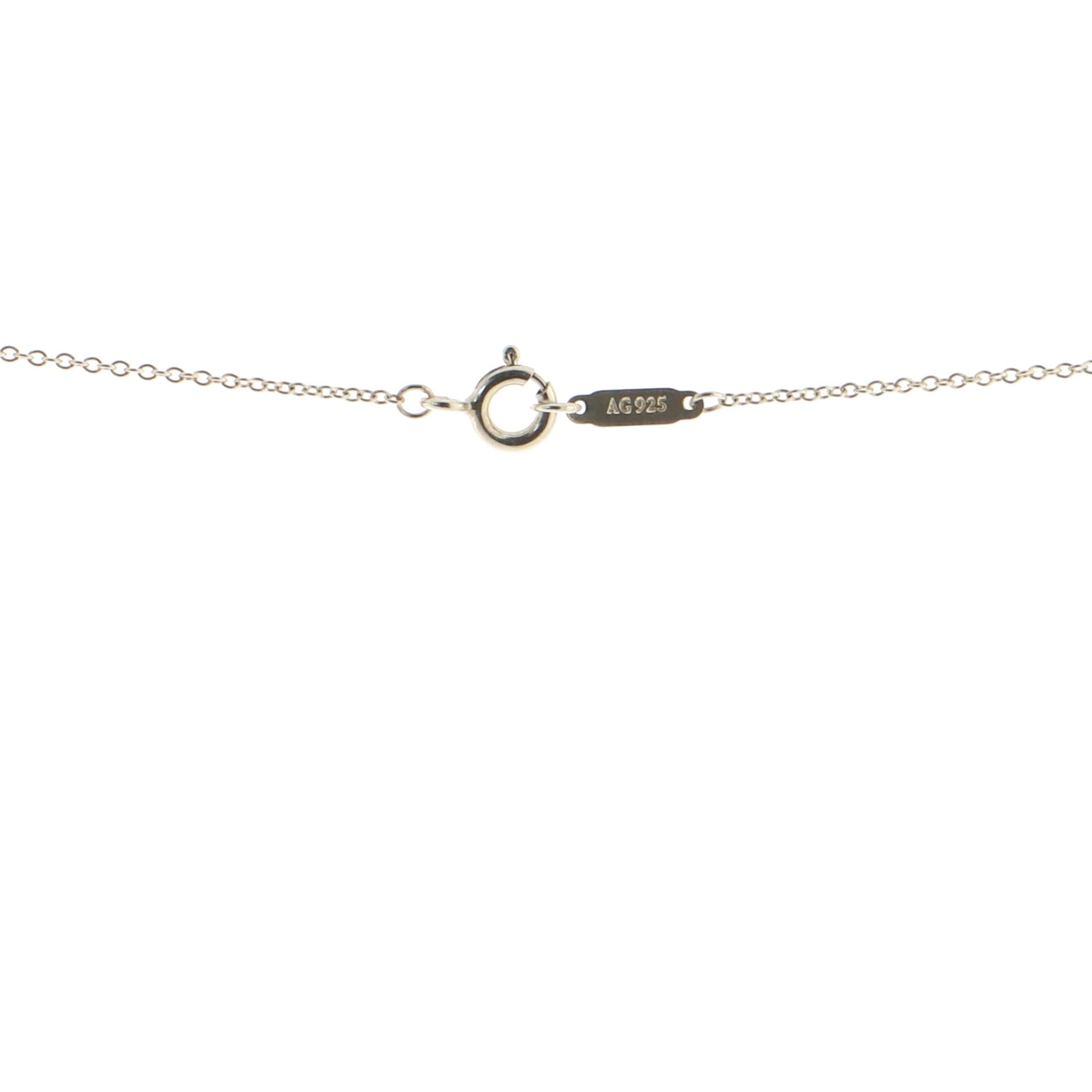 Daisy Key Pendant Necklace Sterling Silver with Diamond Small