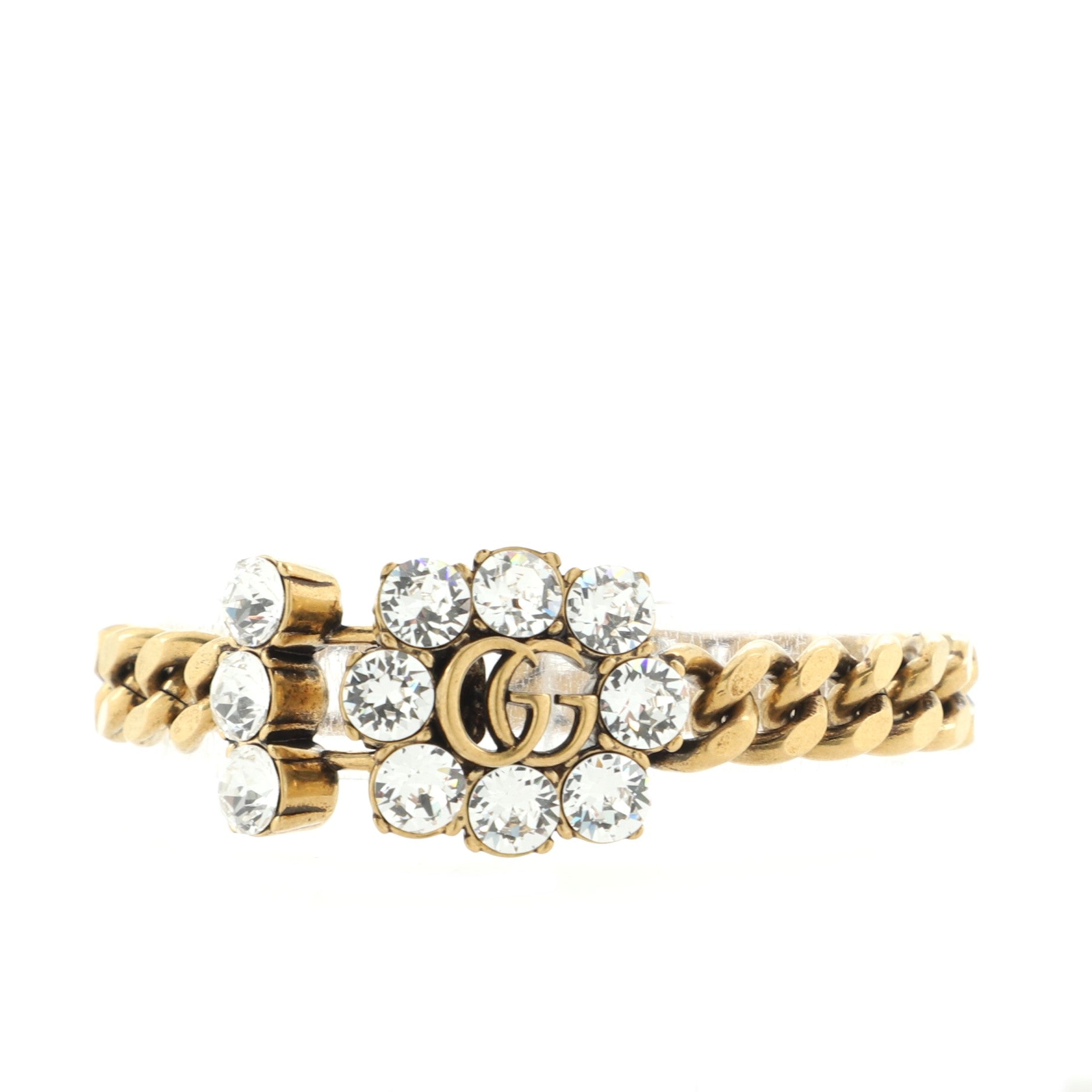 GG Chunky Chain Bracelet Metal with Crystals