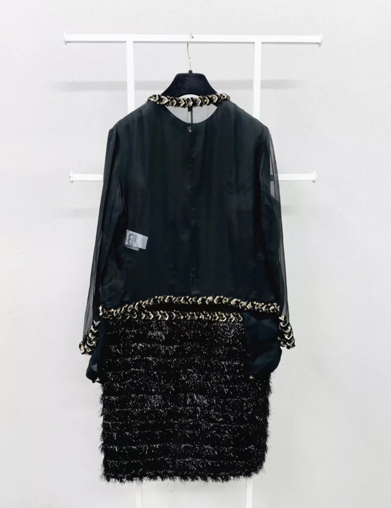 Chanel 21K black and silk organza Jacket and Dress