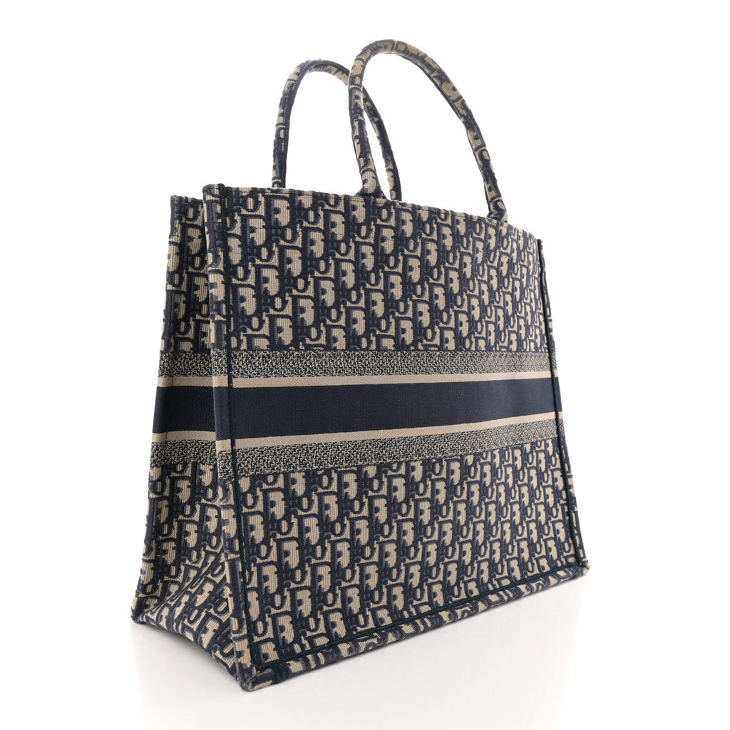 Oblique Large Book Tote Blue Multicolor