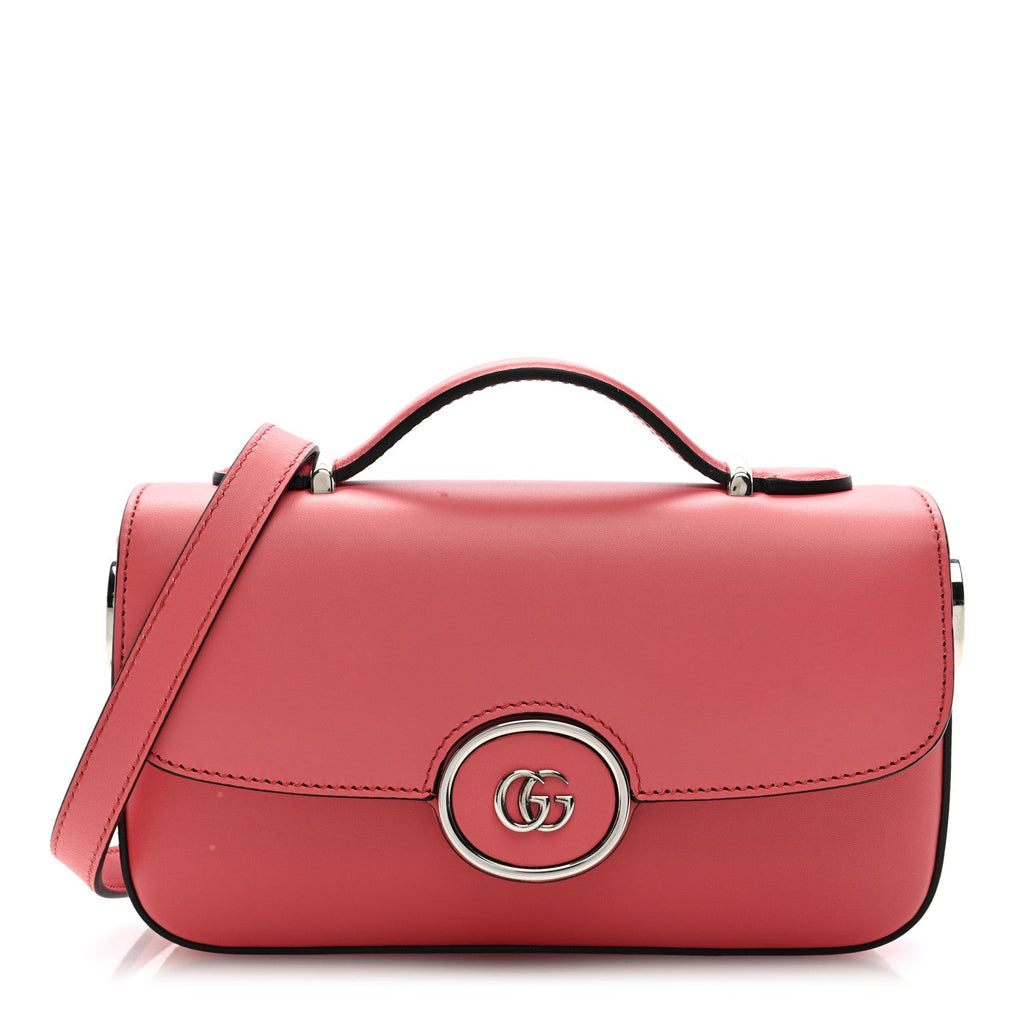 Senna Calfskin Petite GG Top Handle Shoulder Bag Pink