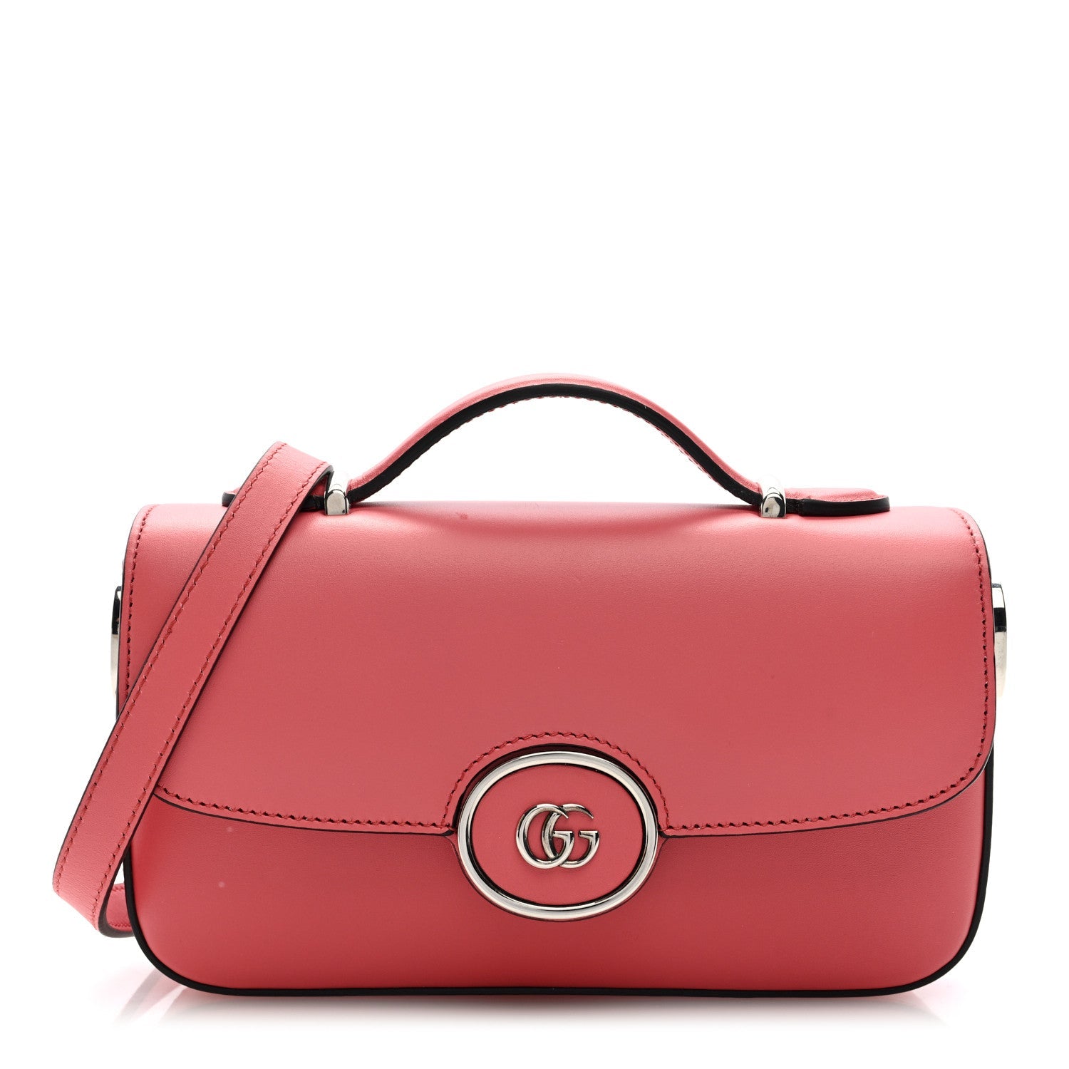 Senna Calfskin Petite GG Top Handle Shoulder Bag Pink