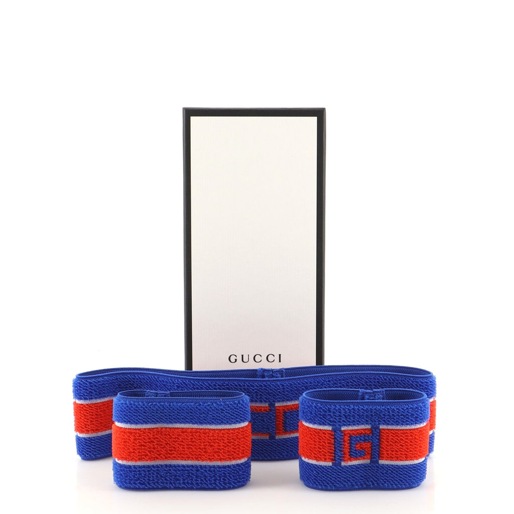 Logo Headband and Wristband Set Elastic Medium