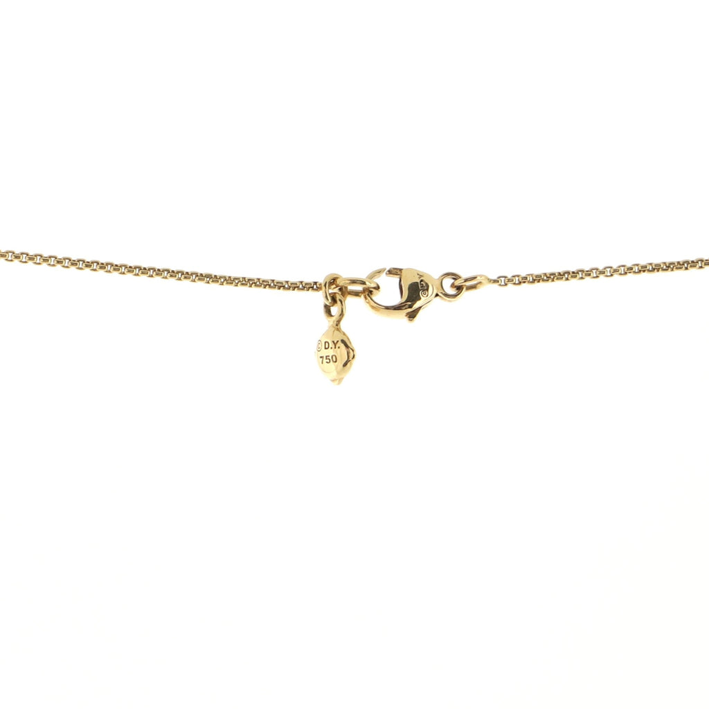 Rio Rondelle Station Necklace 18K Yellow Gold and Chrysoprase