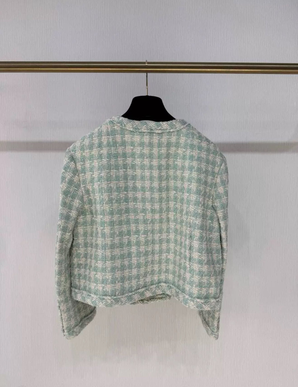 Chanel 23S Green Tweed jacket