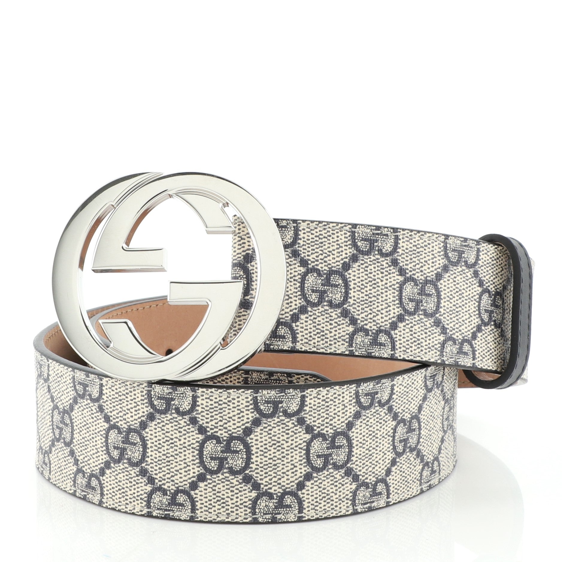 Interlocking G Belt GG Coated Canvas Wide 80