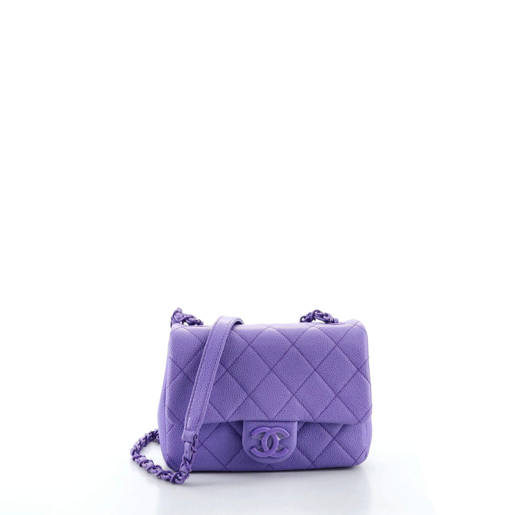 Incognito Square Flap Bag Quilted Caviar Mini