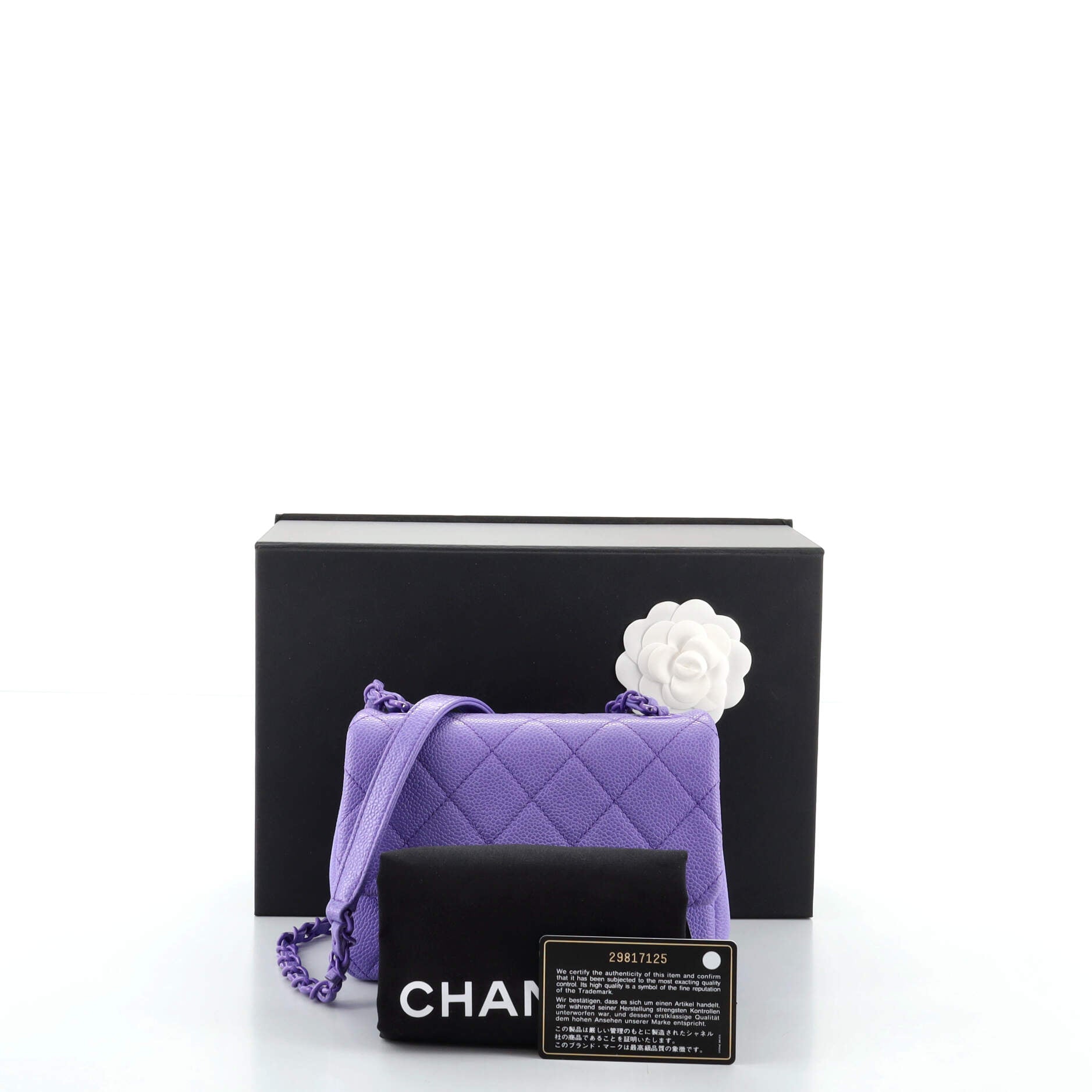 Incognito Square Flap Bag Quilted Caviar Mini
