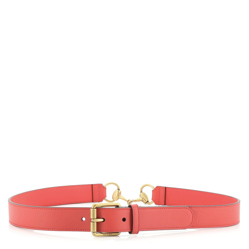 Horsebit Buckle Belt Leather Medium 90