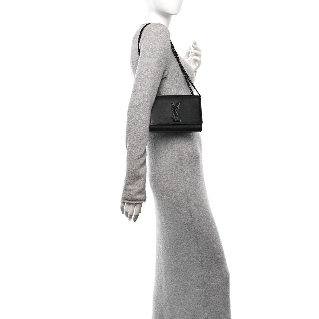 Grain De Poudre Small Monogram Monochrome Kate Satchel Black