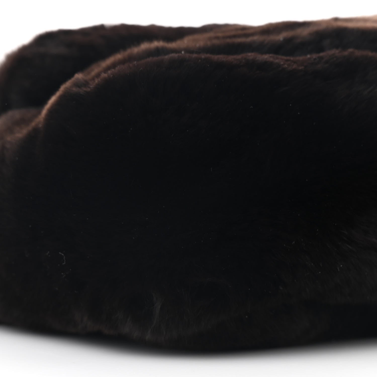 Rabbit Fur Flap Brown