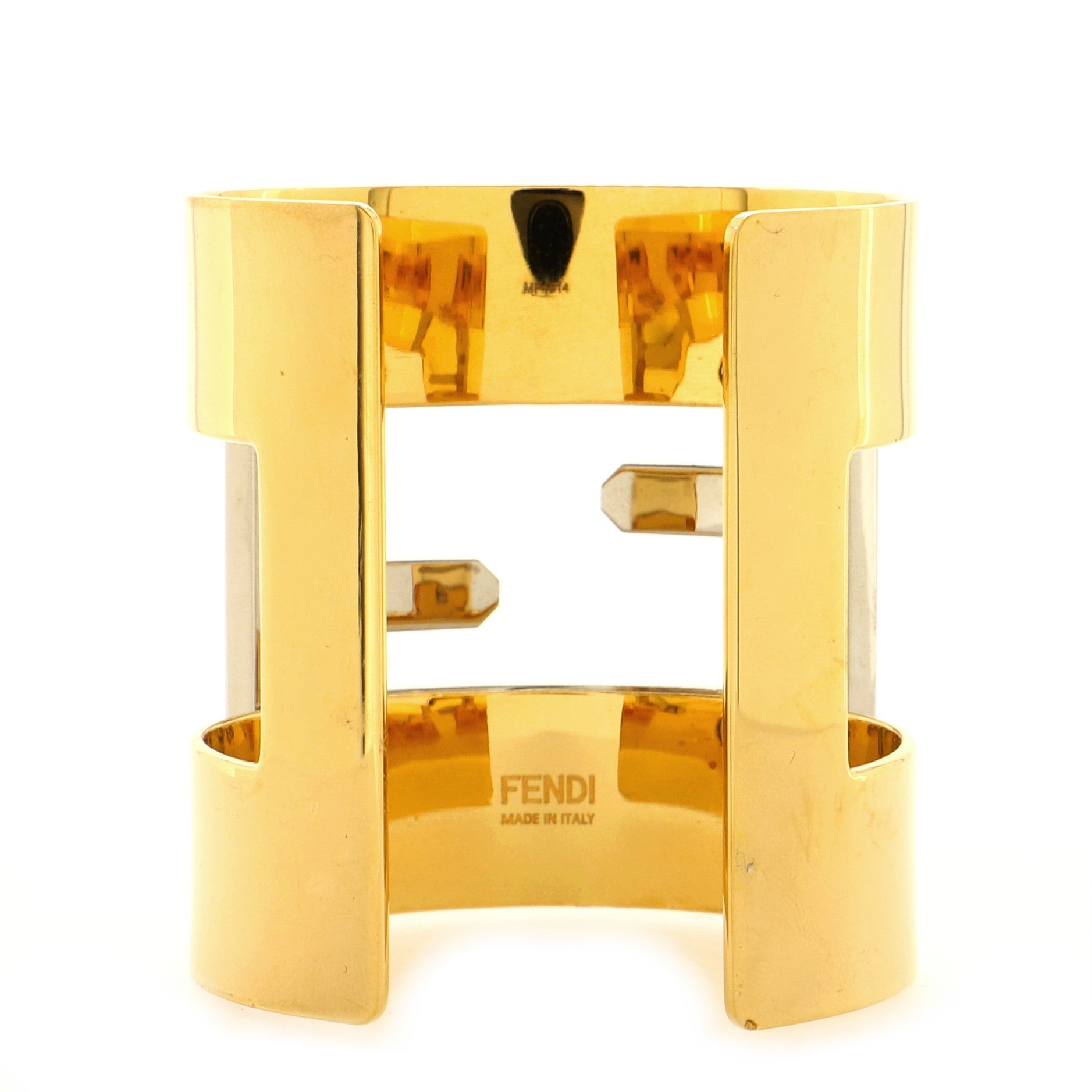 Zucca Cutout Cuff Bracelet Metal