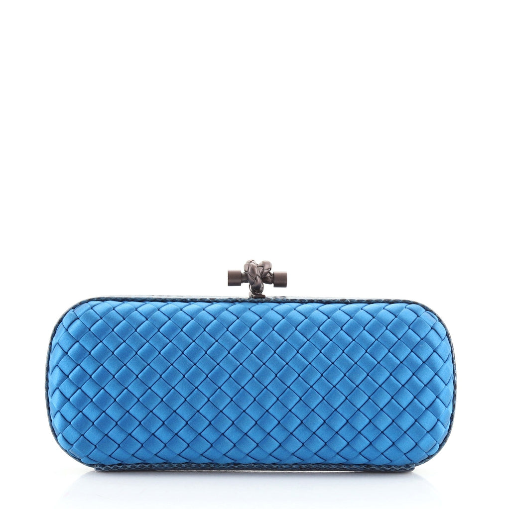 Box Knot Clutch Intrecciato Satin Long