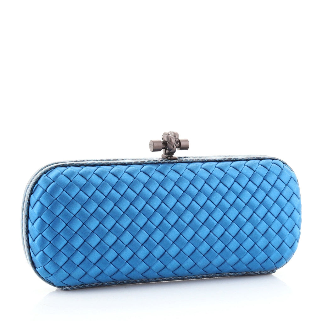 Box Knot Clutch Intrecciato Satin Long