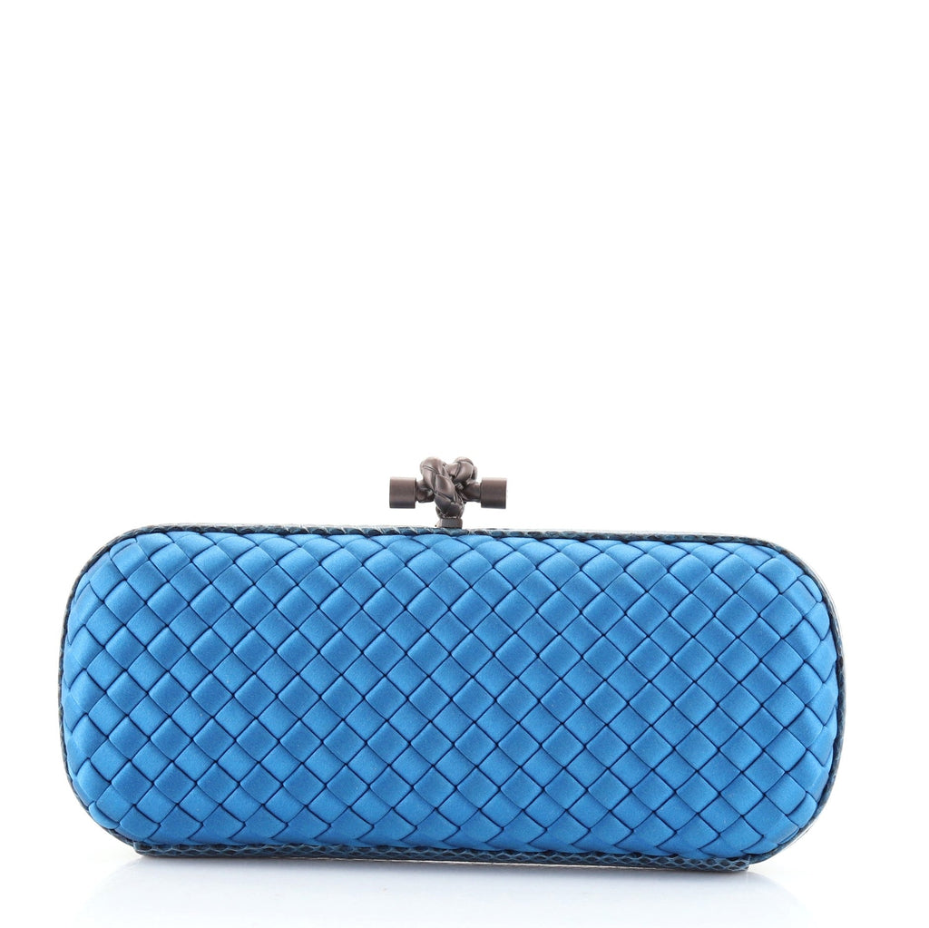 Box Knot Clutch Intrecciato Satin Long