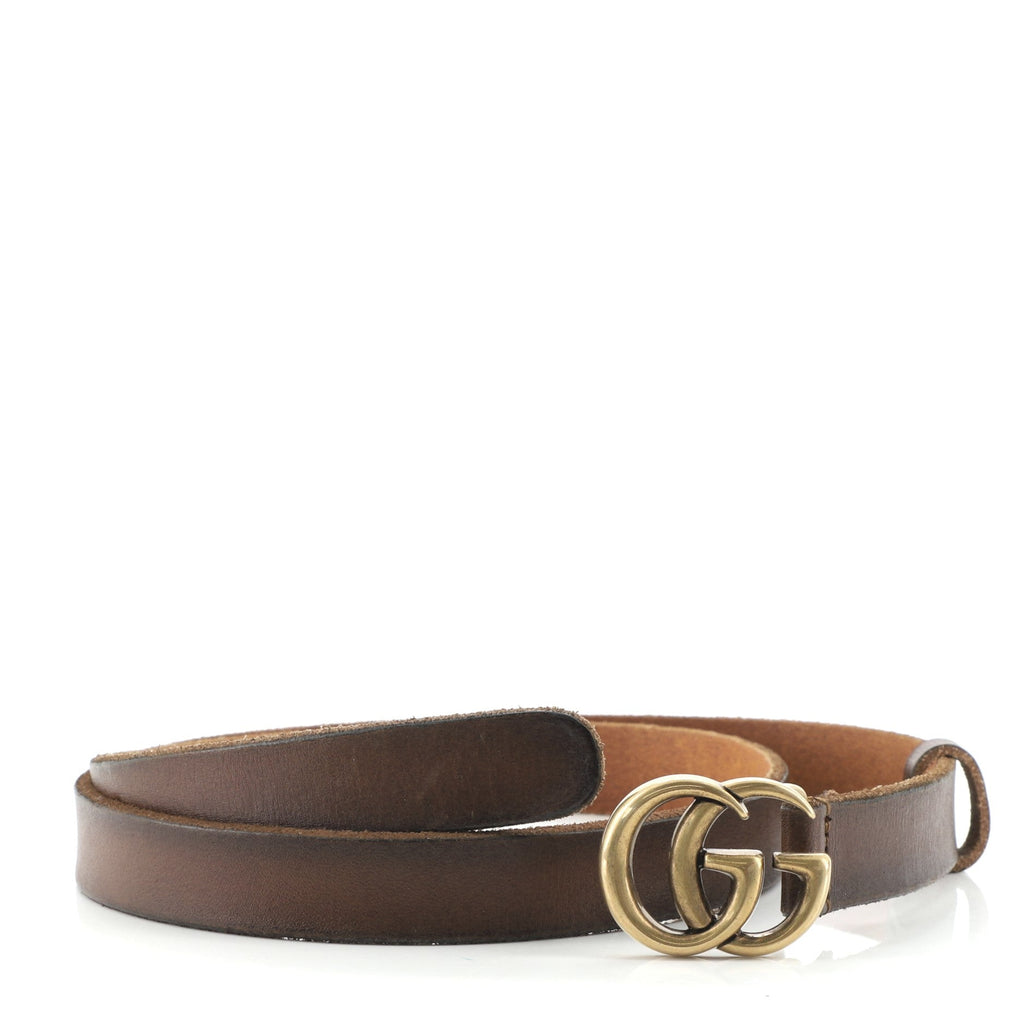 GG Marmont Belt Leather Thin 80