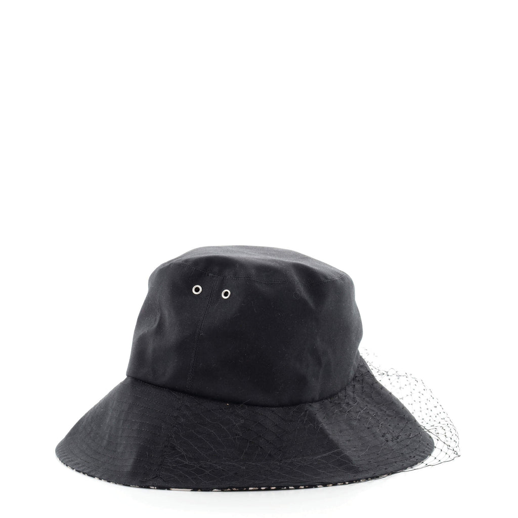 Teddy D Bucket Hat Cotton and Oblique Canvas with Veil Medium