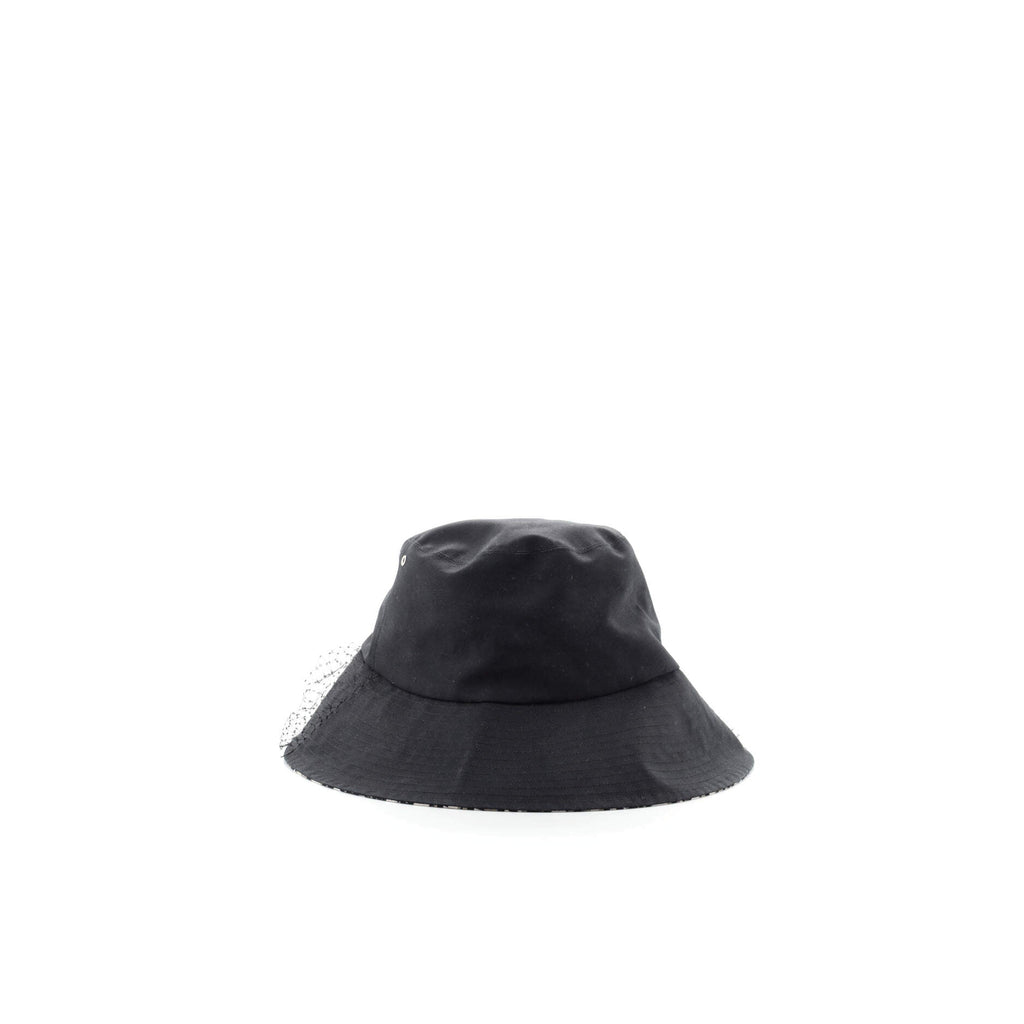 Teddy D Bucket Hat Cotton and Oblique Canvas with Veil Medium